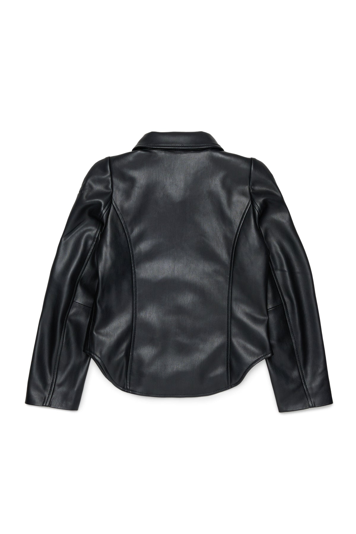 Biker jacket in coated fabric