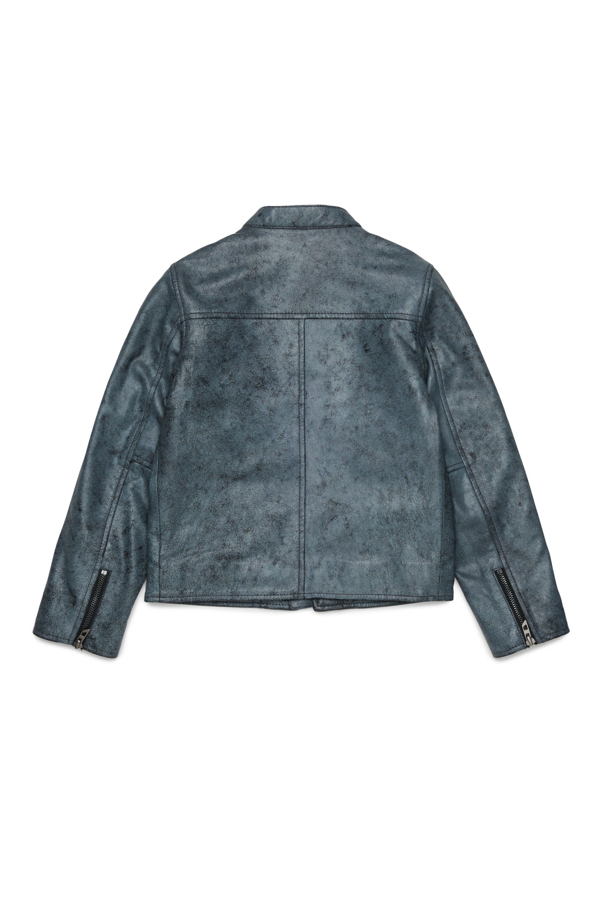 Chaqueta biker con logo estampado