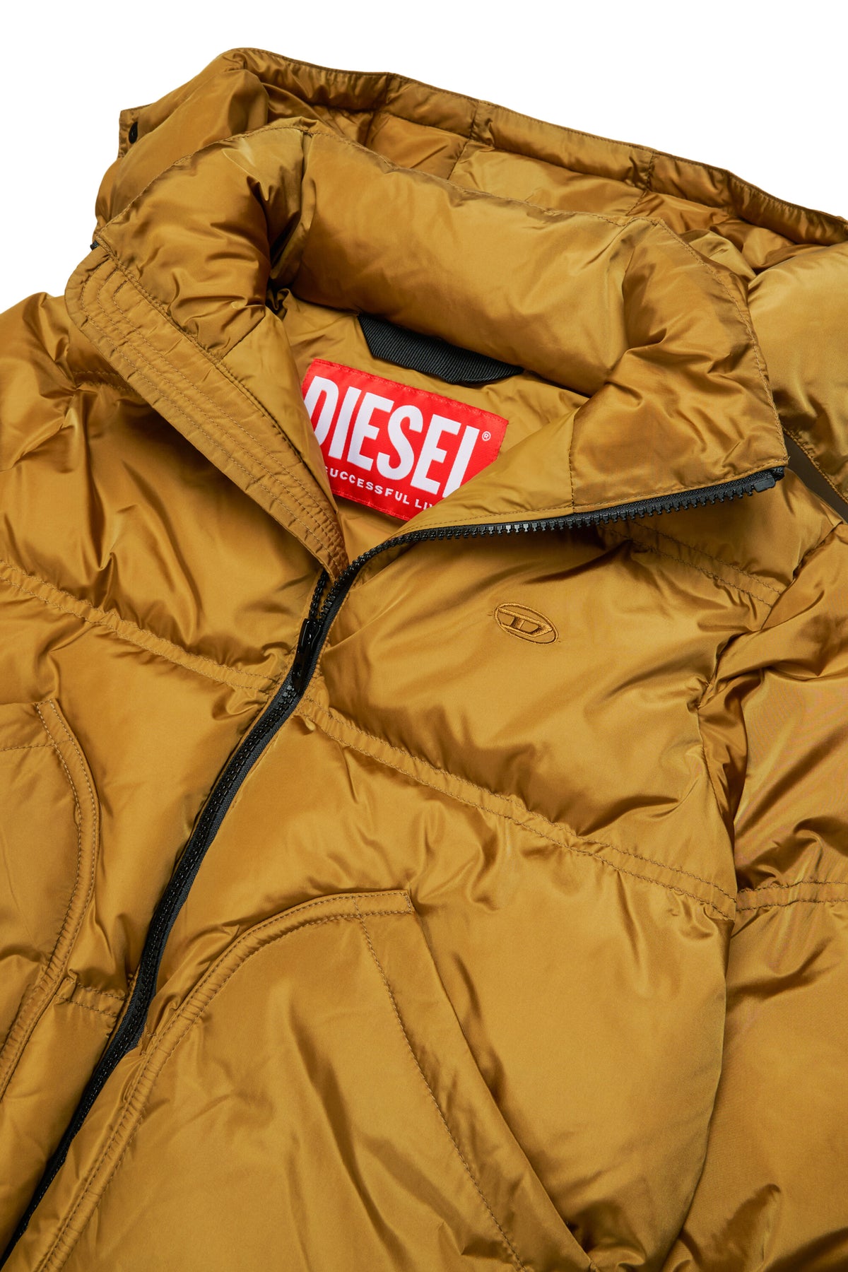 Chaqueta acolchada con logo estampado