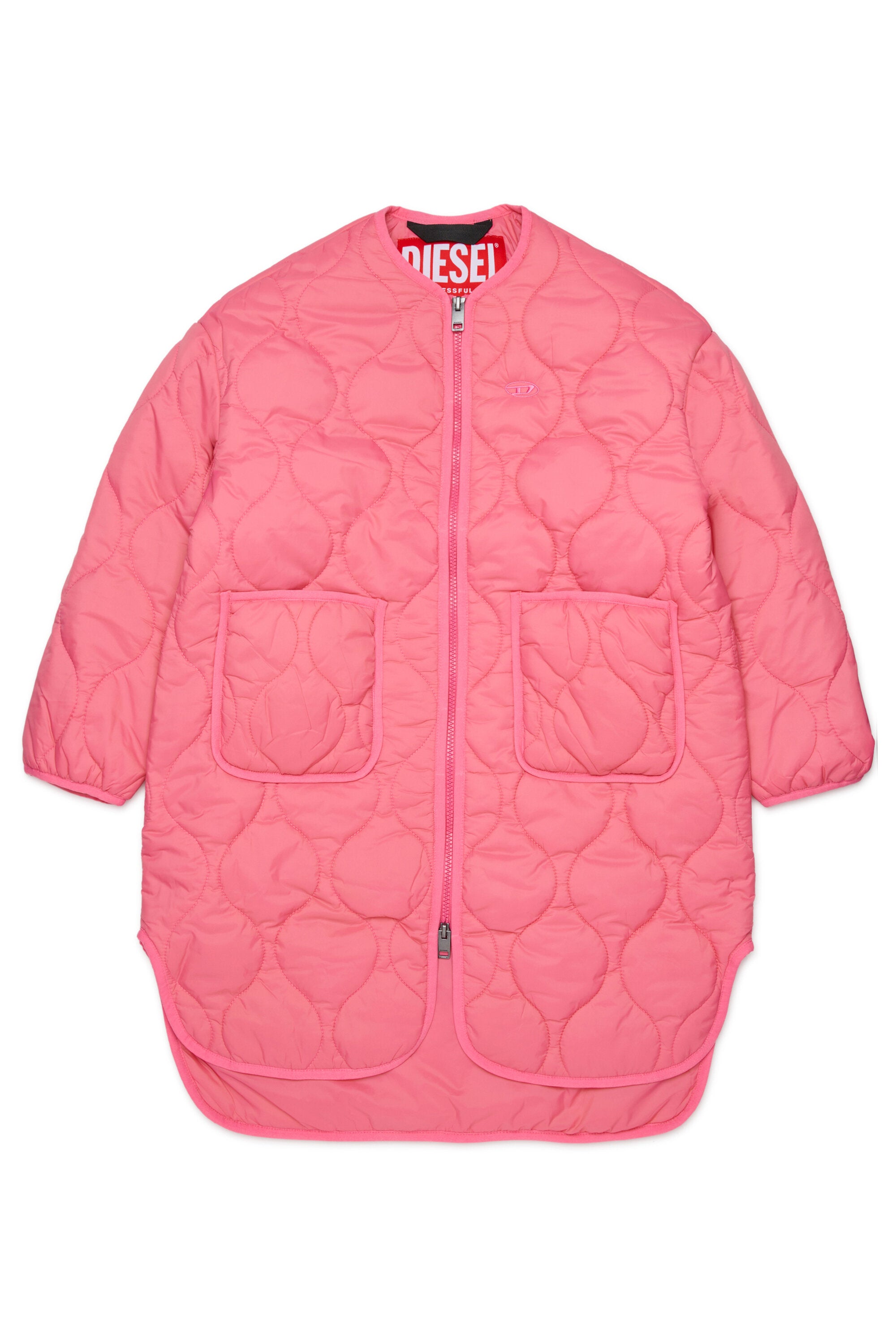 Padded jacket with printed logo