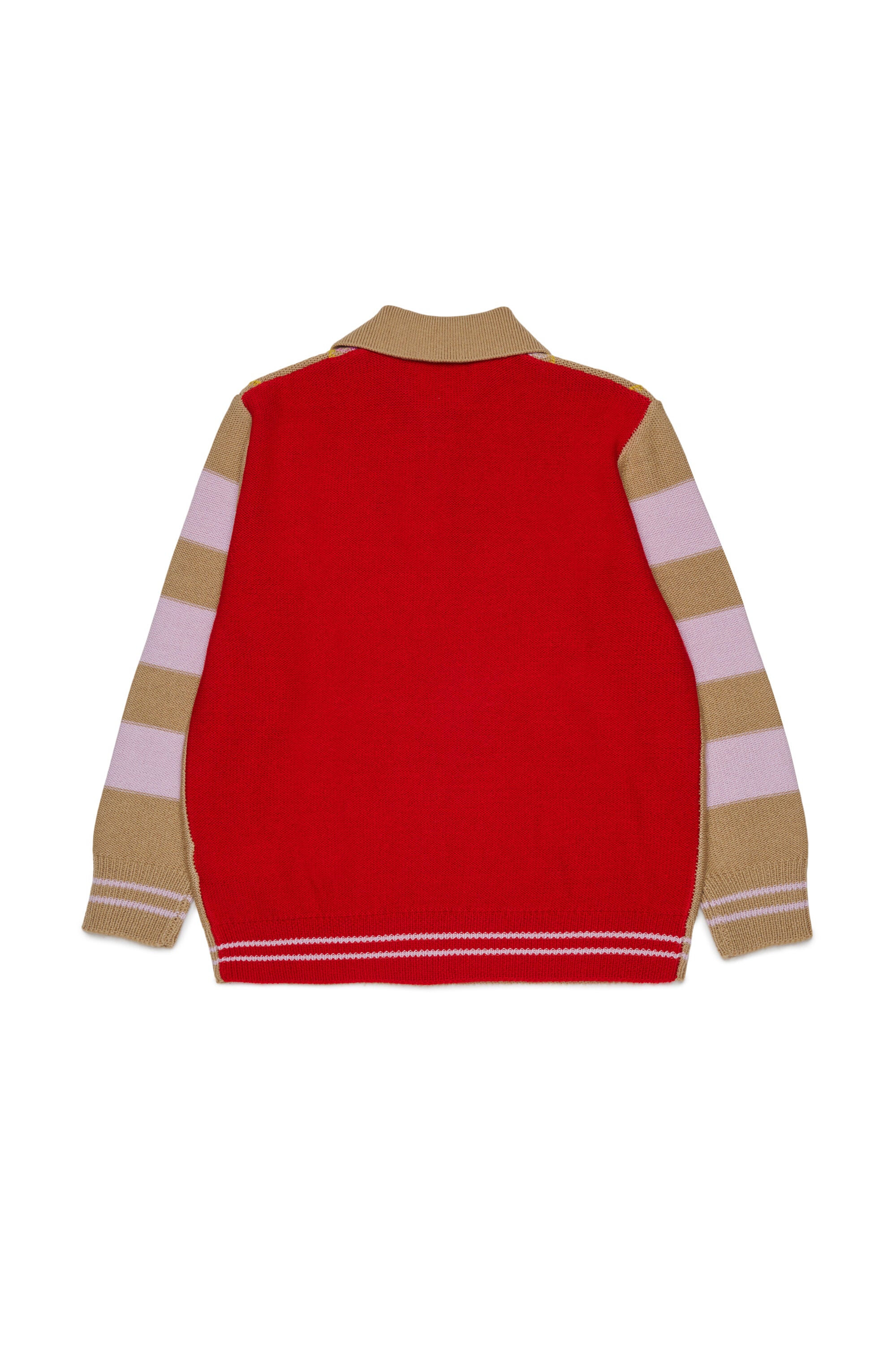 Wool blend polo shirt with logo