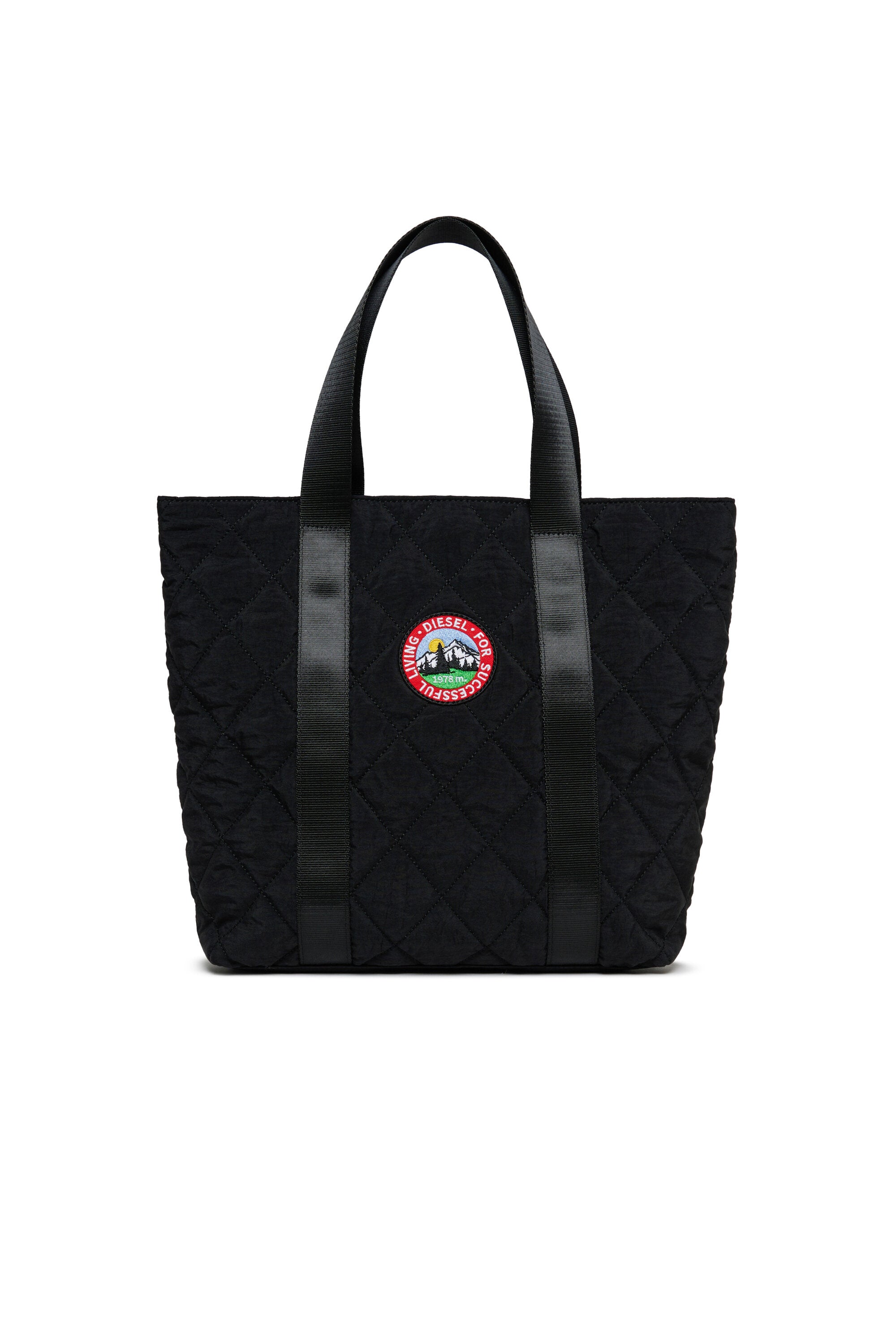 Quilted bag with logo
