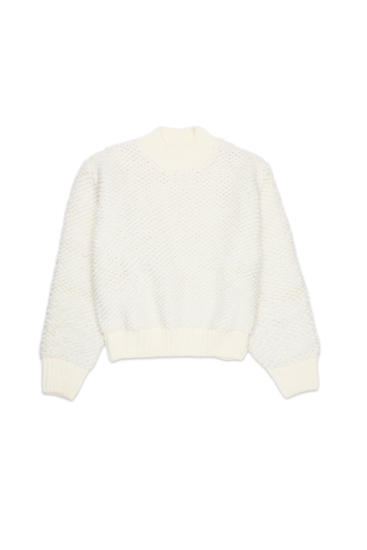 Jersey de cuello redondo con efecto peluche