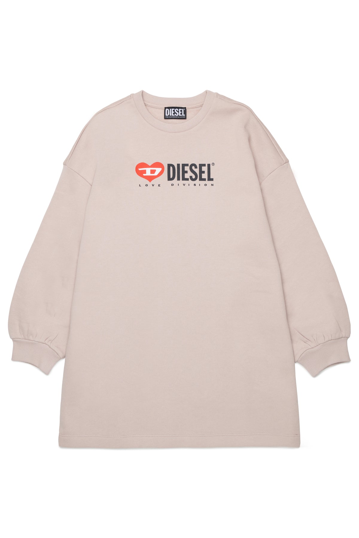 Vestido de cuello redondo con logo