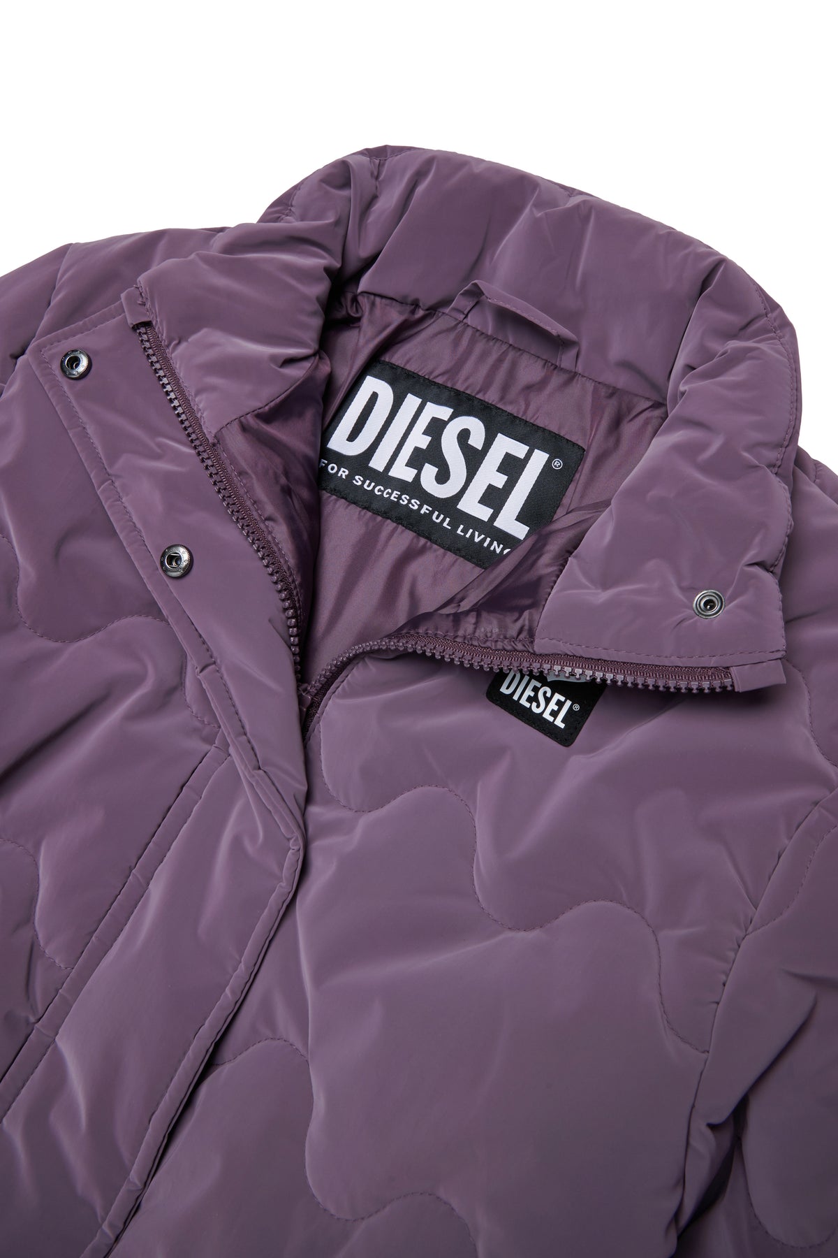 Chaqueta acolchada con logo estampado