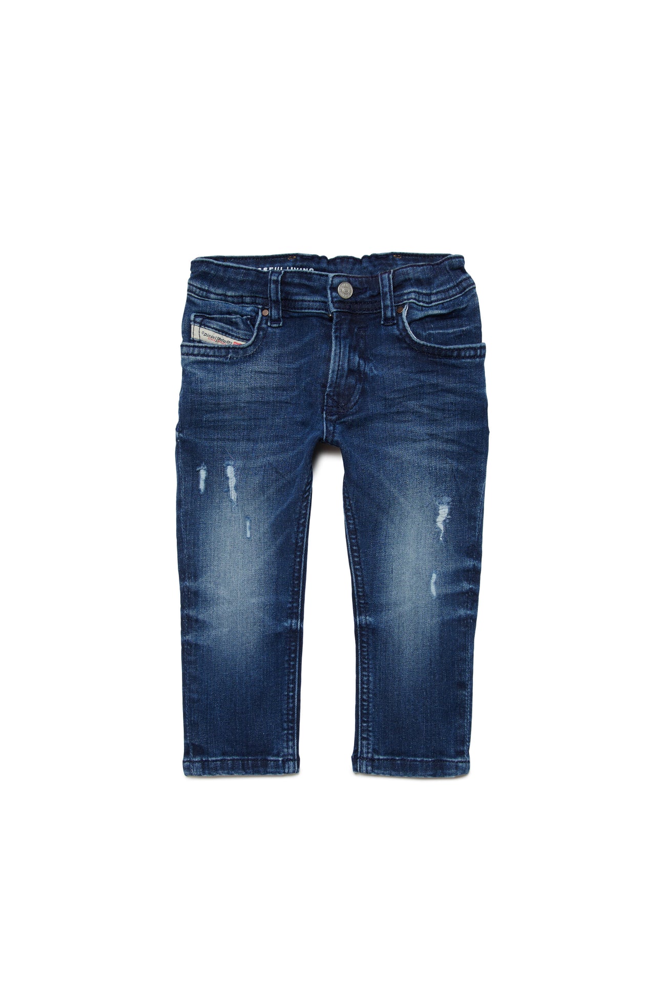 Dark skinny jeans with abrasions - D-Slinkie-B 