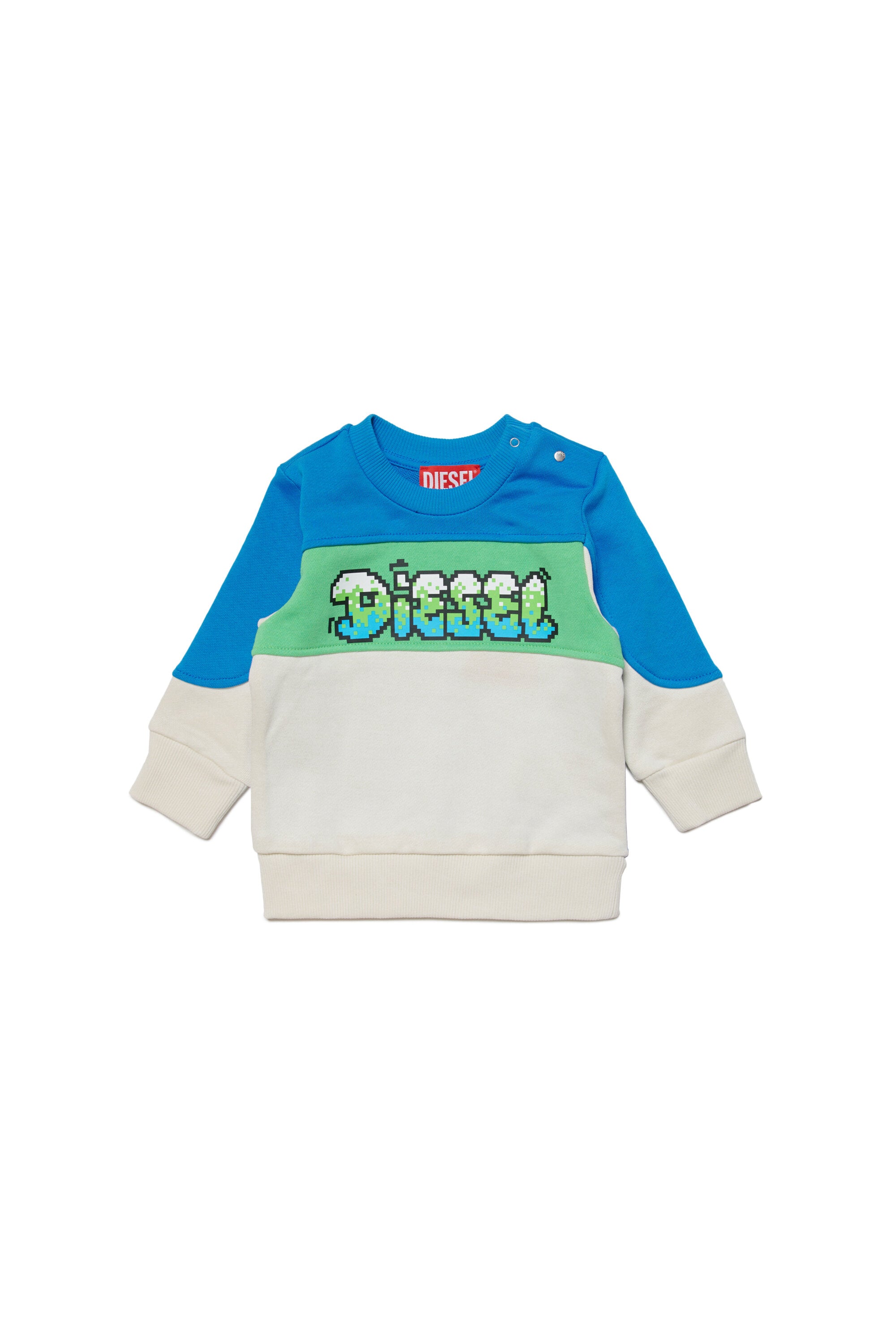 Crew-neck sweatshirt with Diesel Pixel print