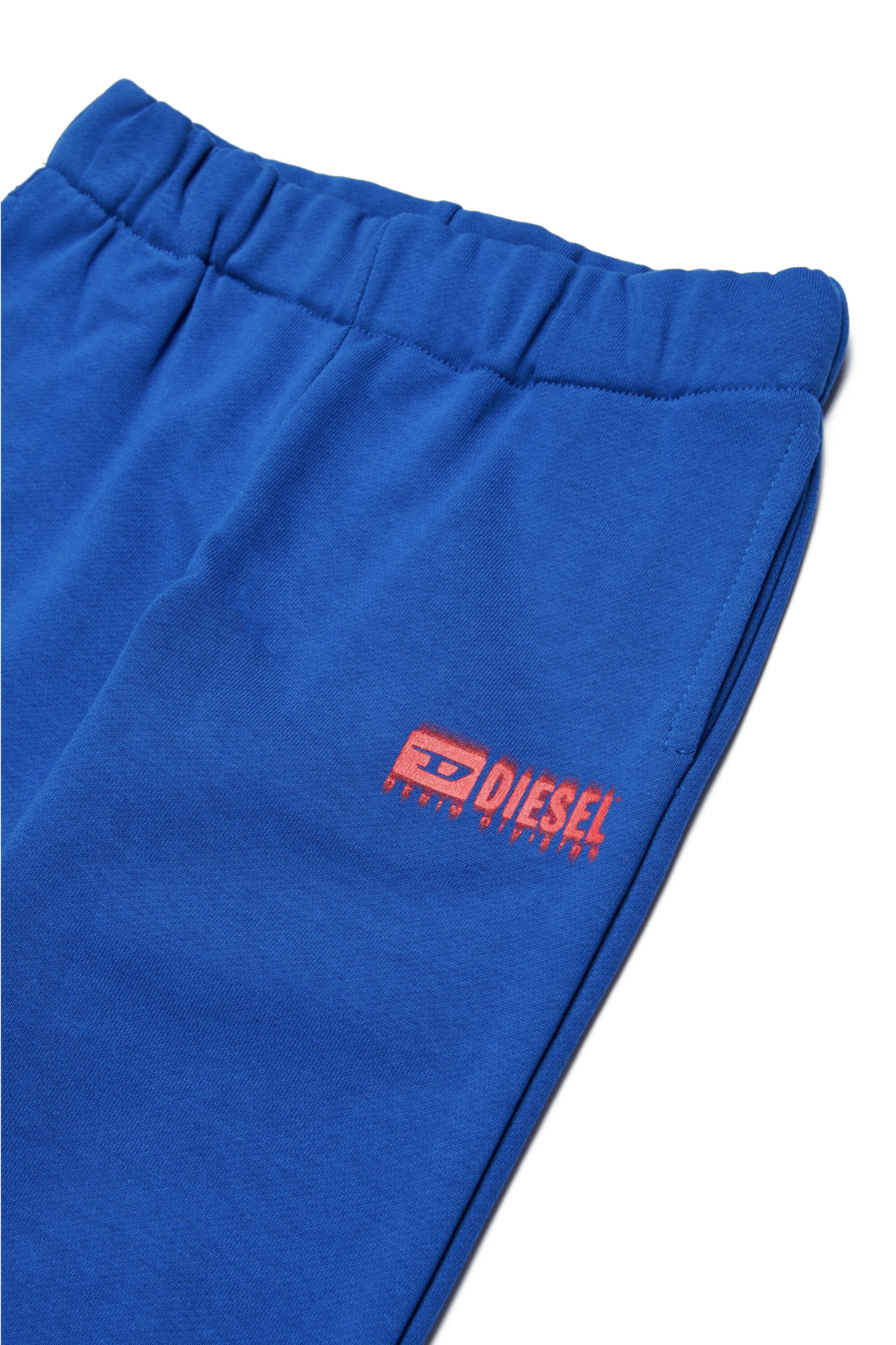 Fleece jogger trousers with degradé logo