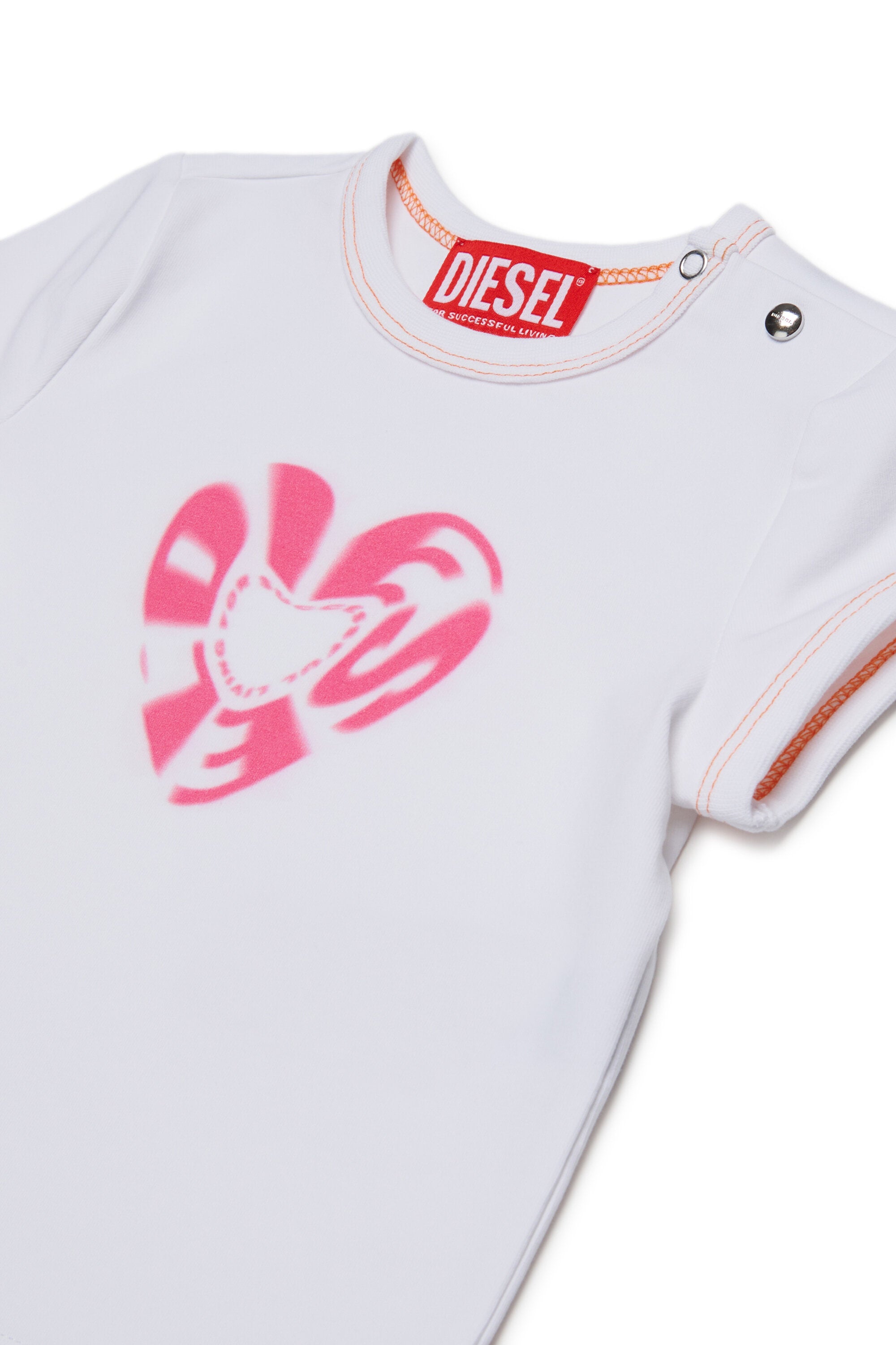 Camiseta de punto elástico con gráfico Diesel Heart