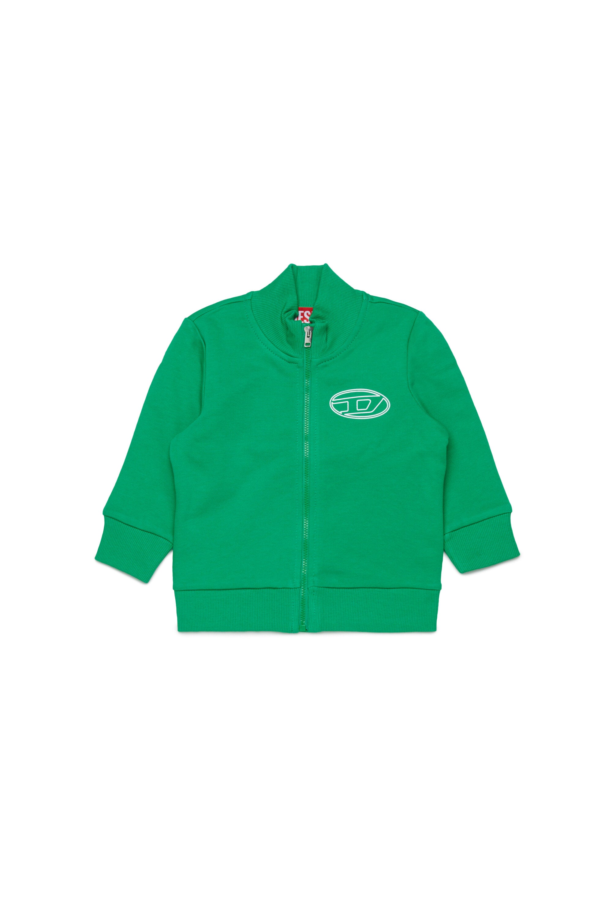 Sudadera con cremallera completa y logotipo maxi Oval D