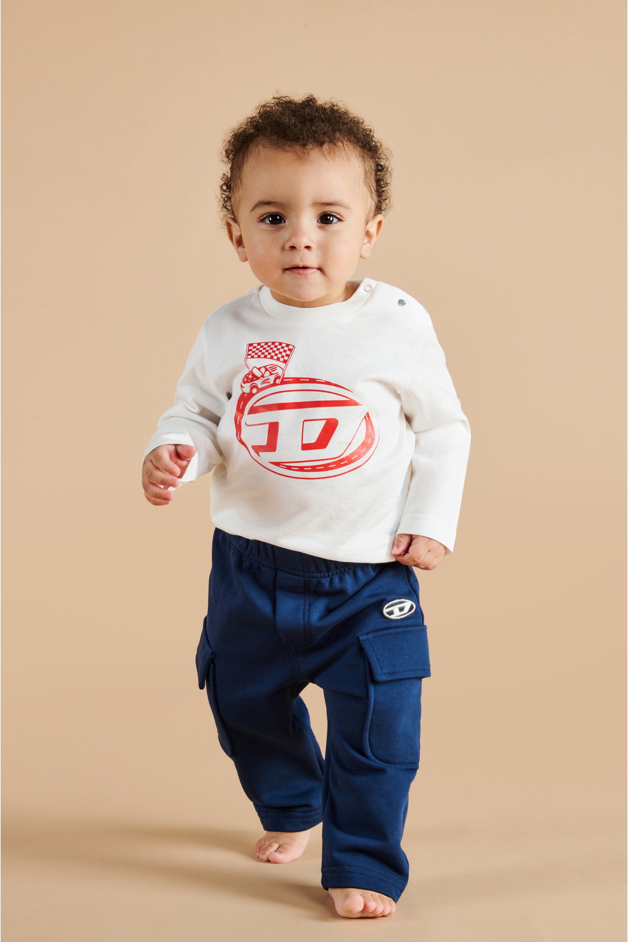 Camiseta de jersey de manga larga con gráfico Diesel Funny Racing