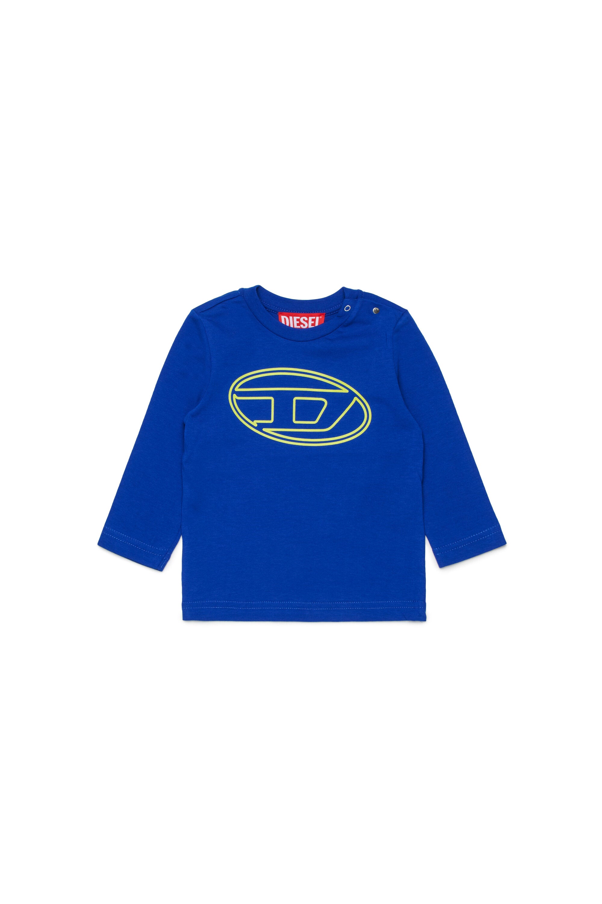 Long sleeves jersey T-shirt with branded Oval D maxi logo