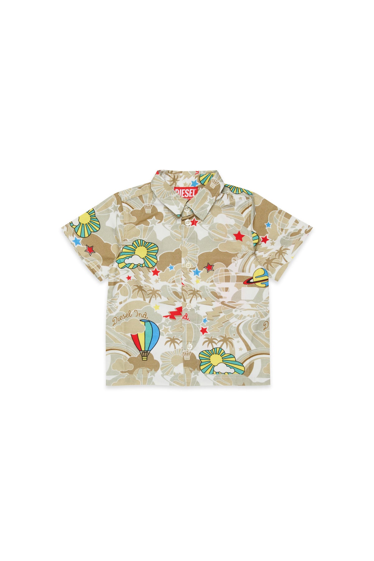 Short-sleeved shirt with logo