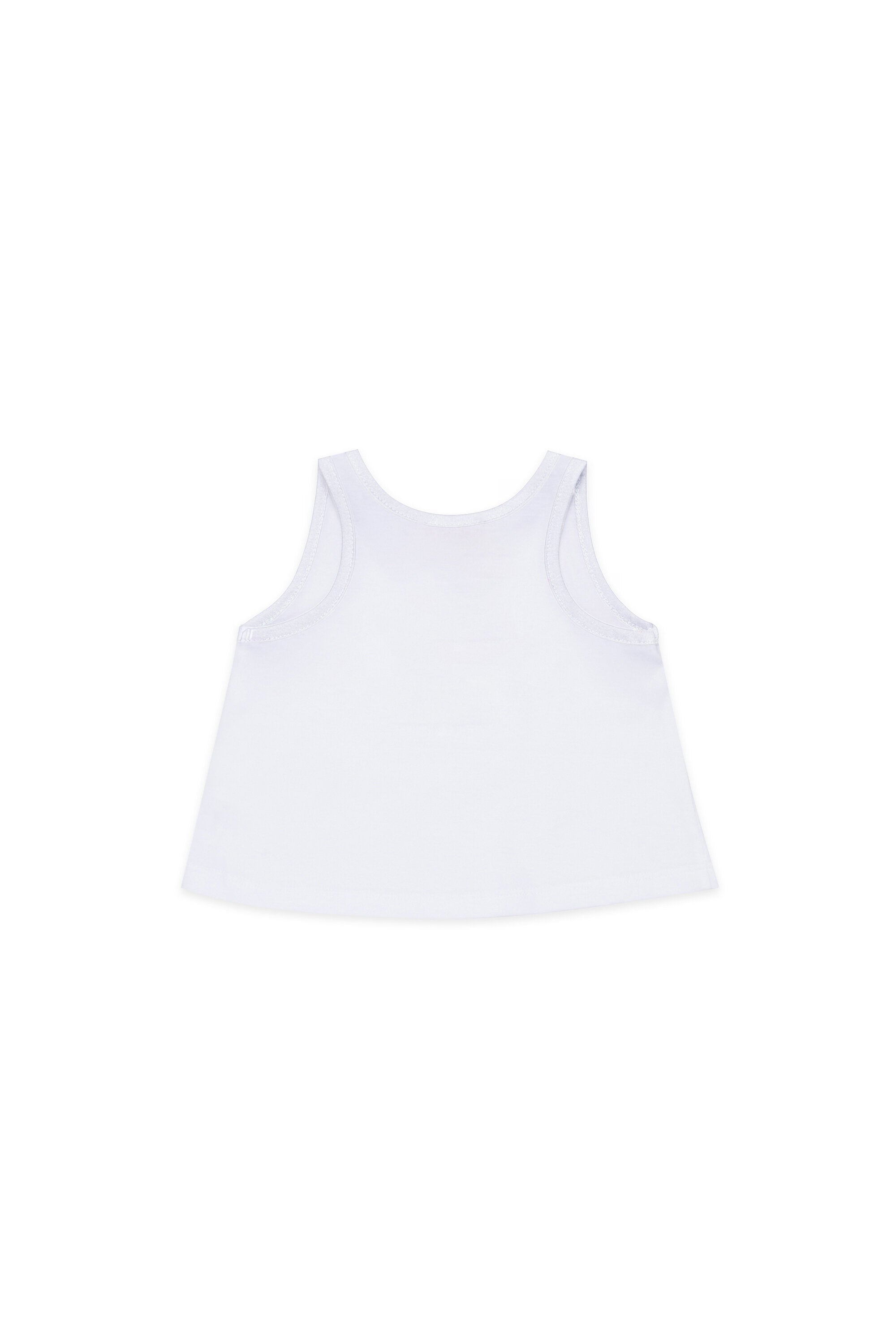 Sleeveless T-shirt with logo