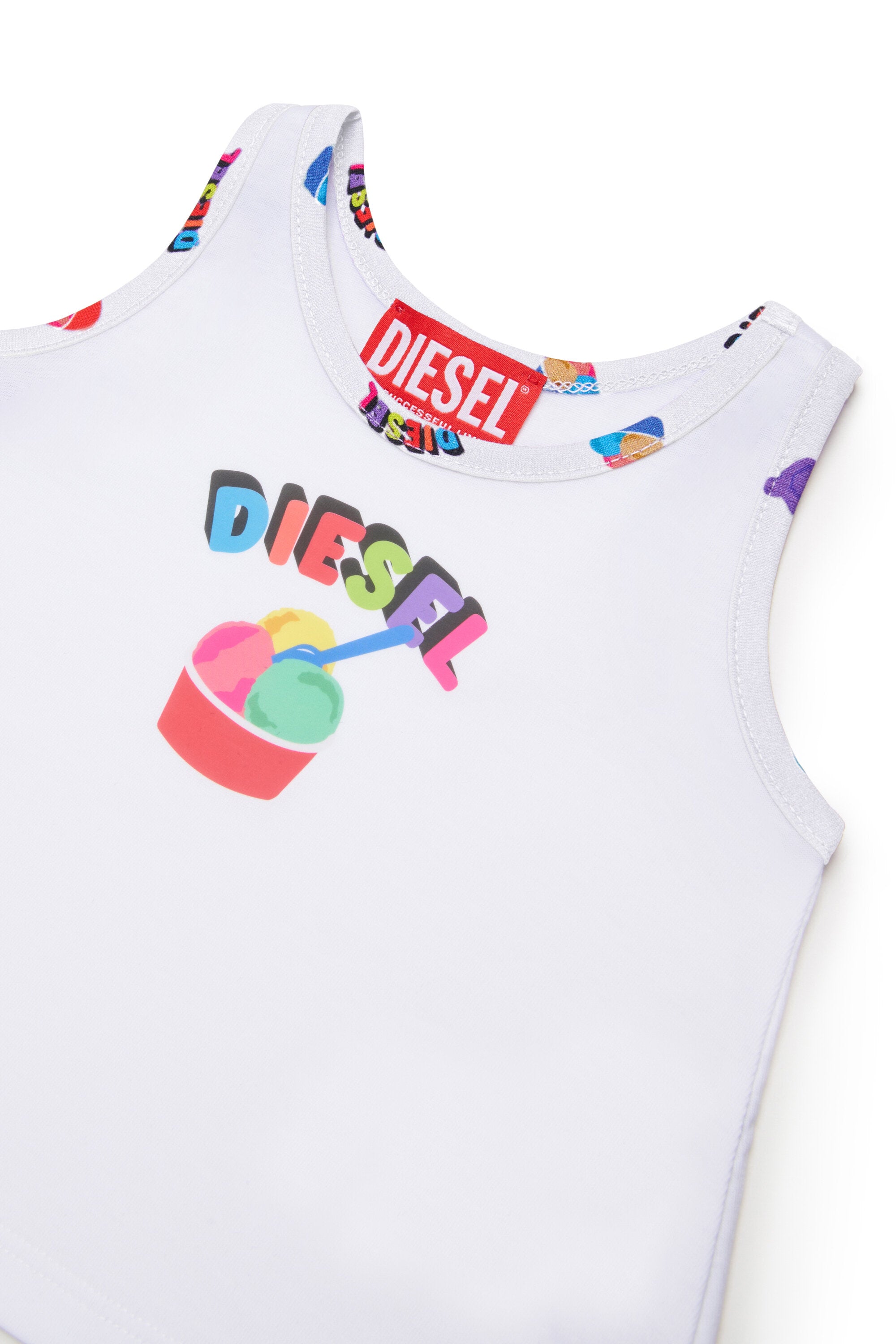 Sleeveless T-shirt with logo