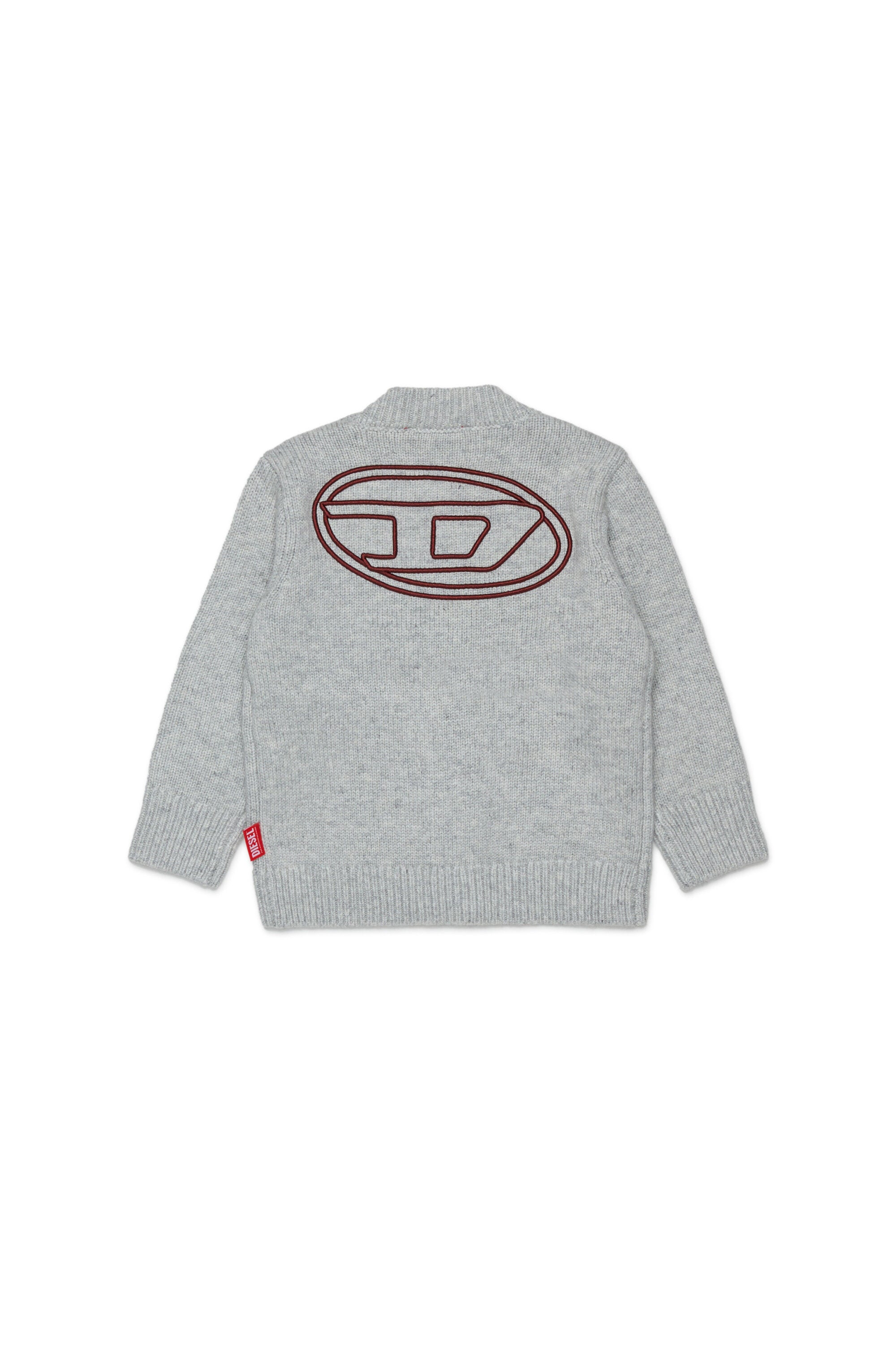 Cardigan with logo on the back