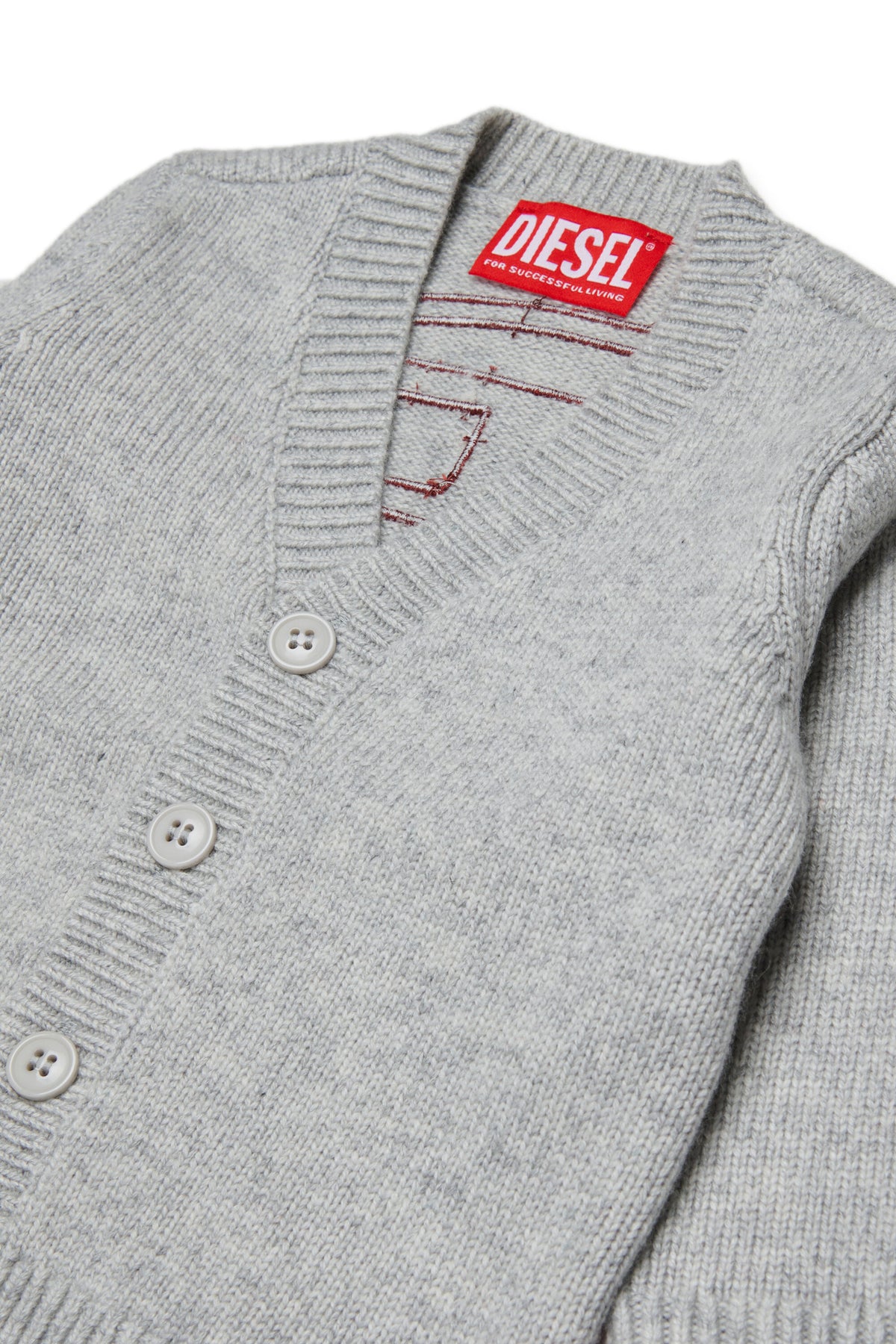 Cardigan with logo on the back