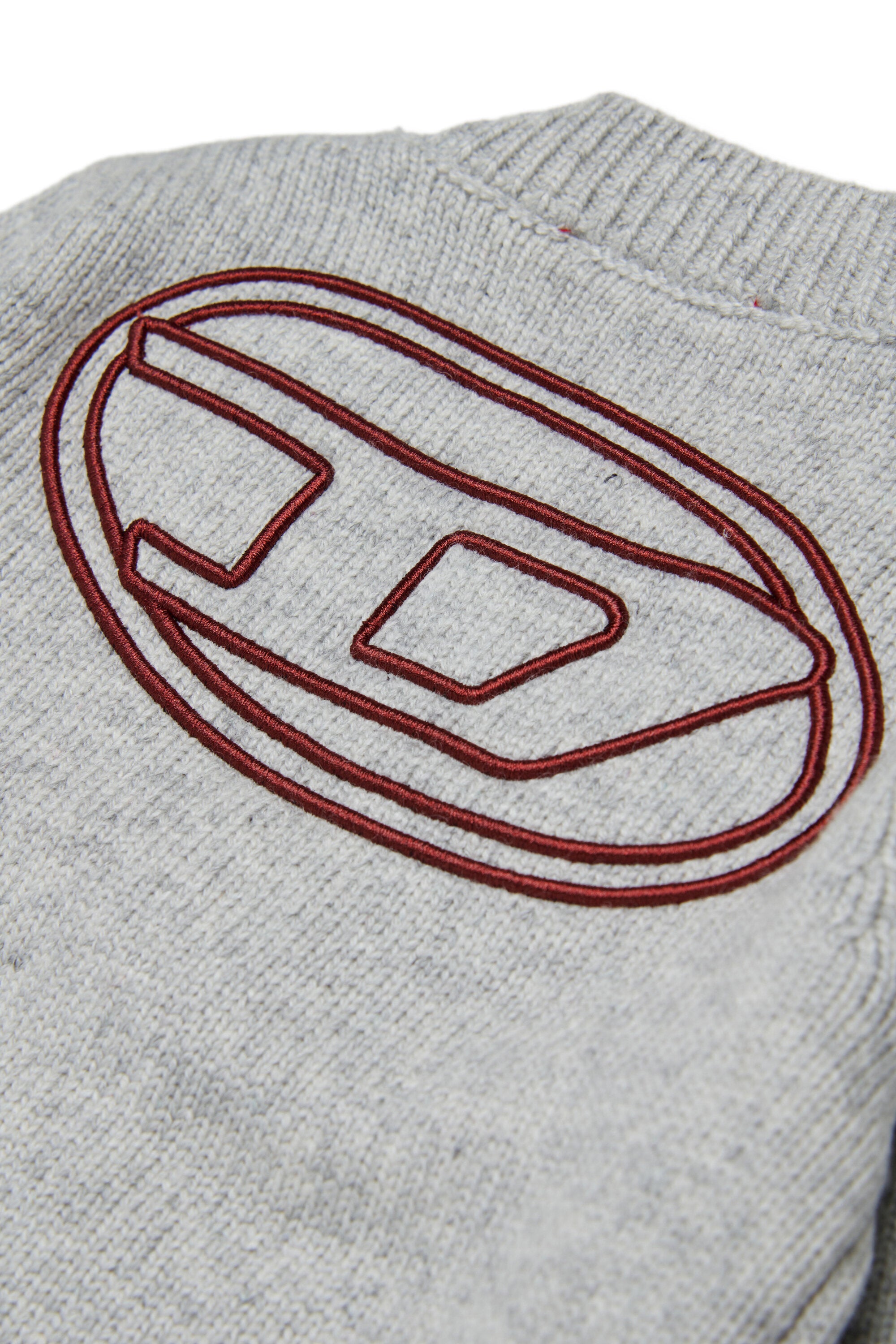Cardigan with logo on the back