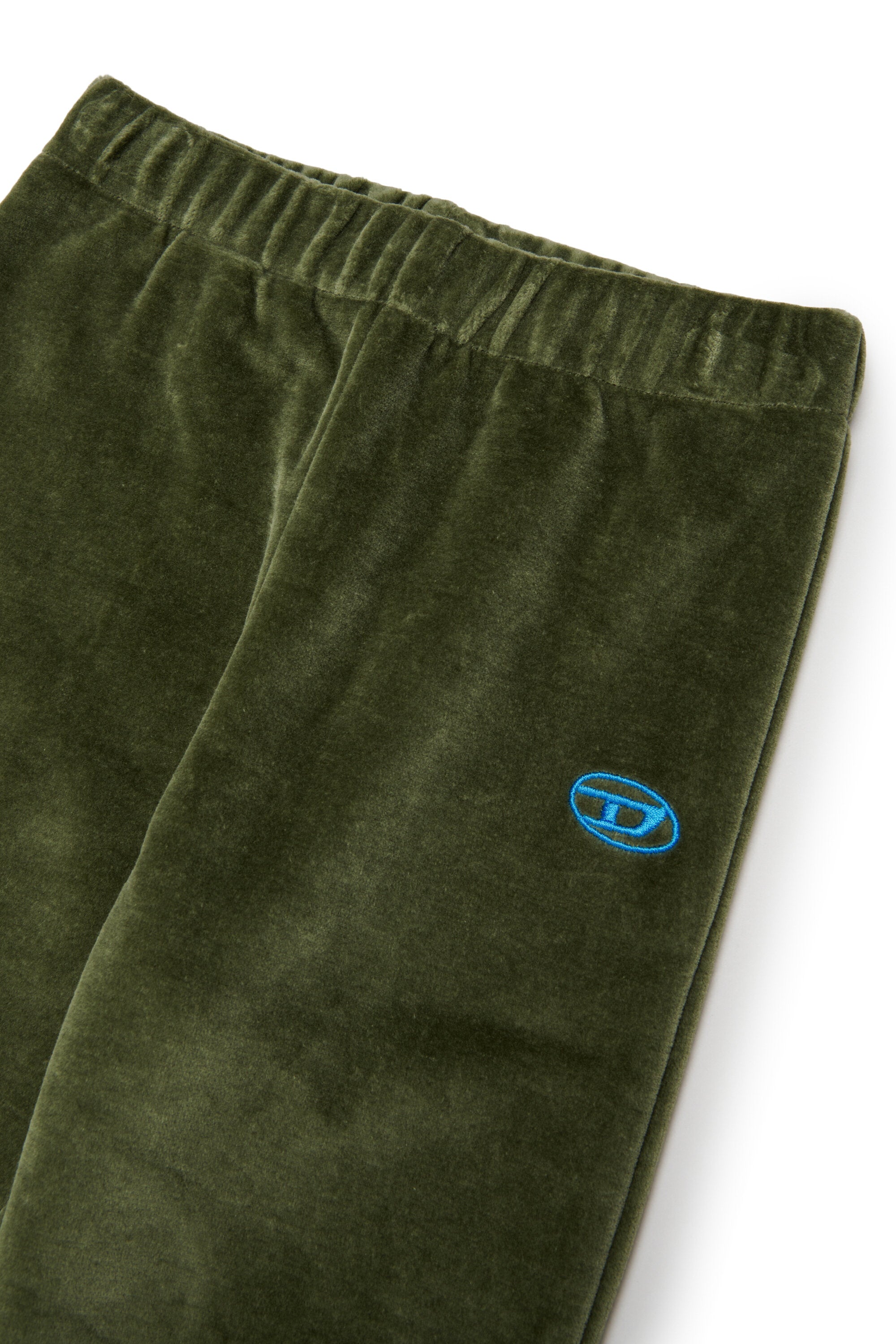 Velour pants with logo