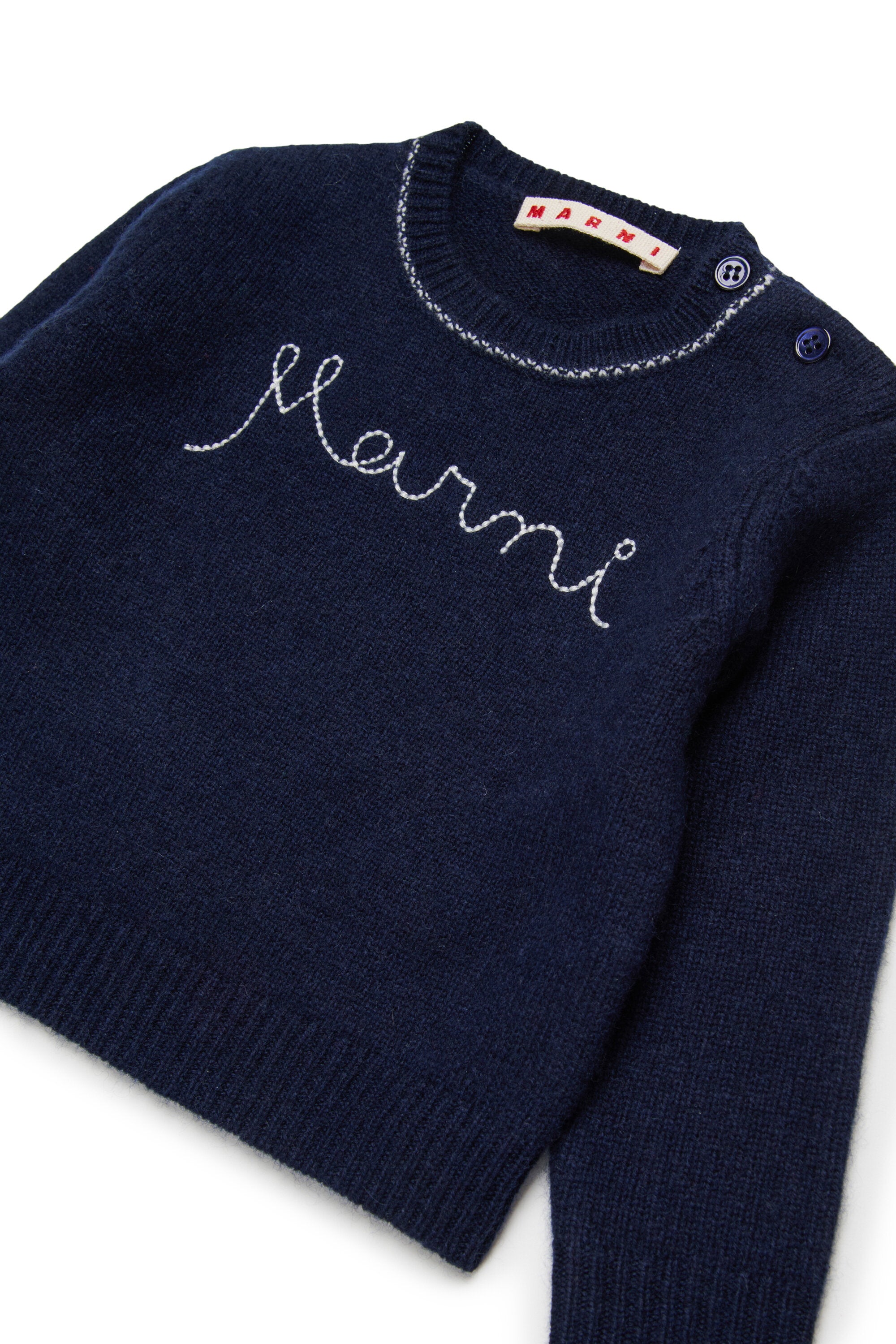 Marni baby wool-cashmere blend crew-neck sweater | BRAVE KID