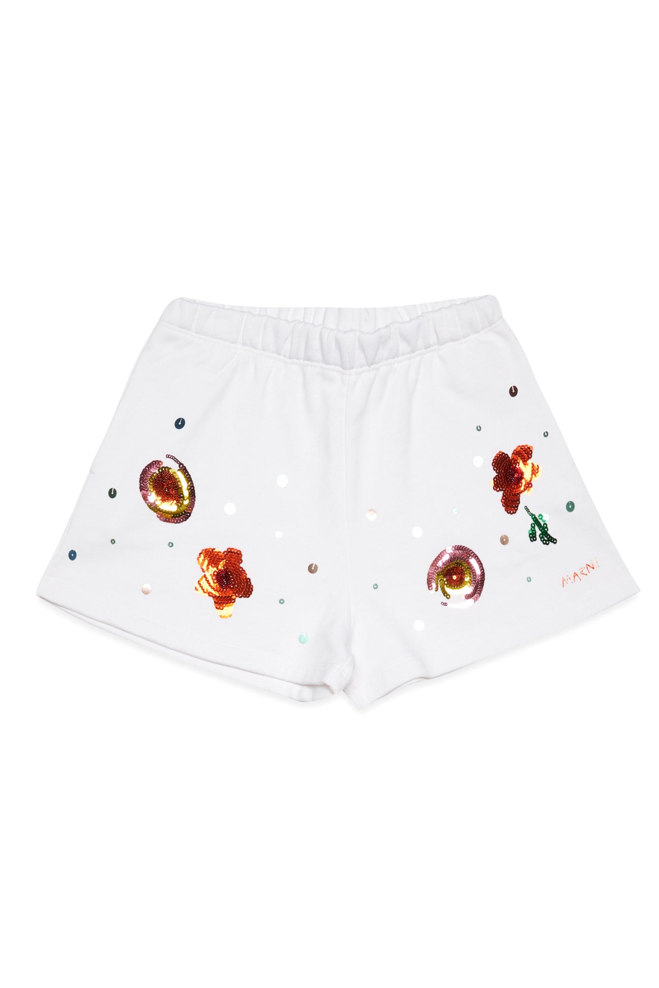 Pantalones cortos en chándal con motivos florales 