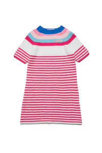 English striped knit dress