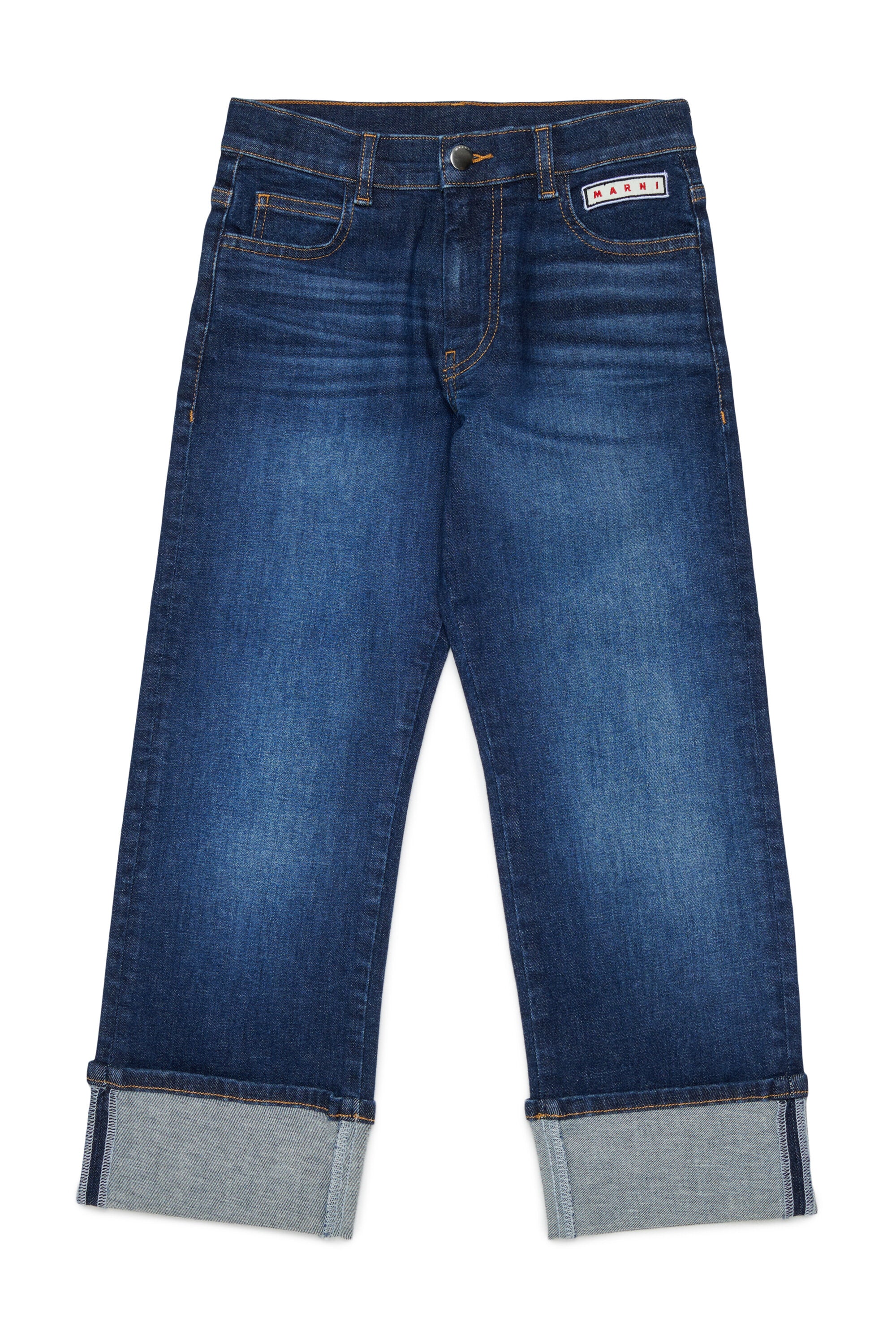 Jeans corte regular azul medio
