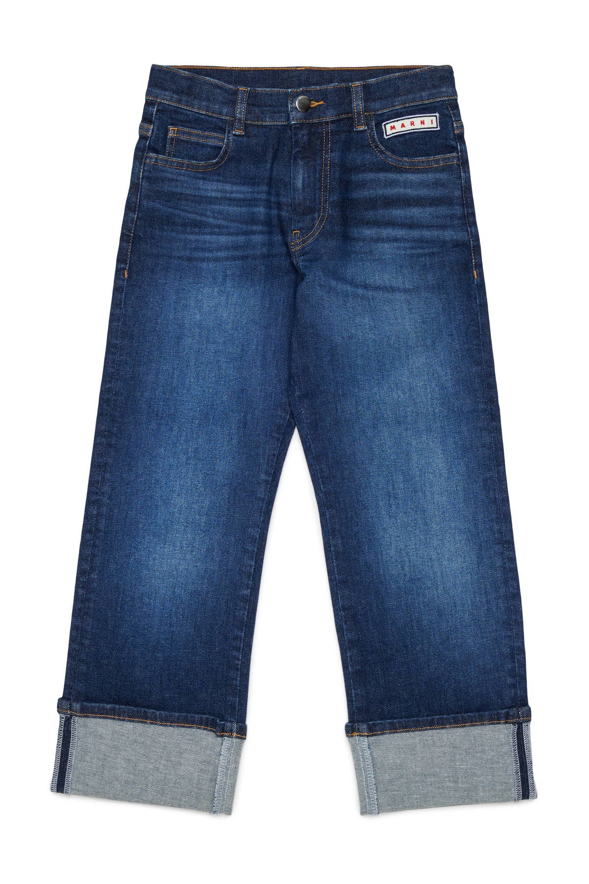 Jeans corte regular azul medio