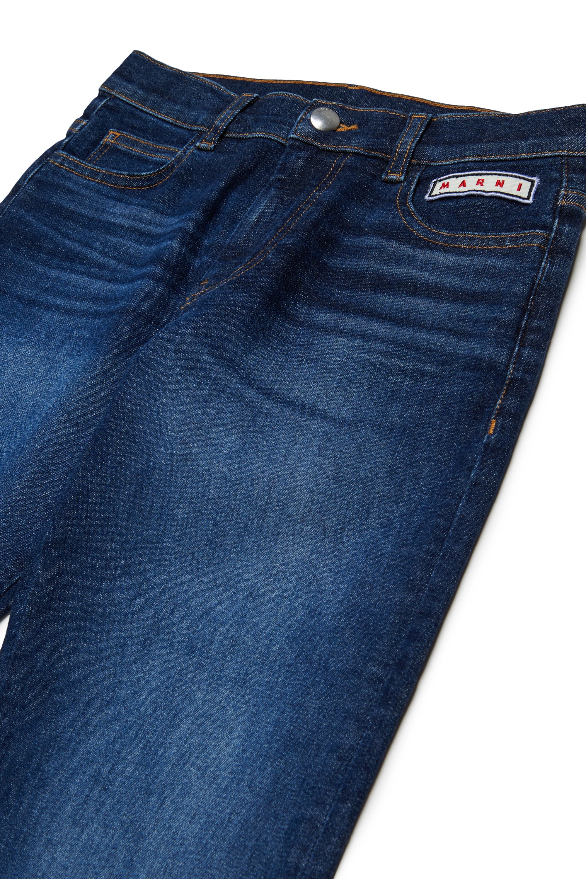Jeans corte regular azul medio