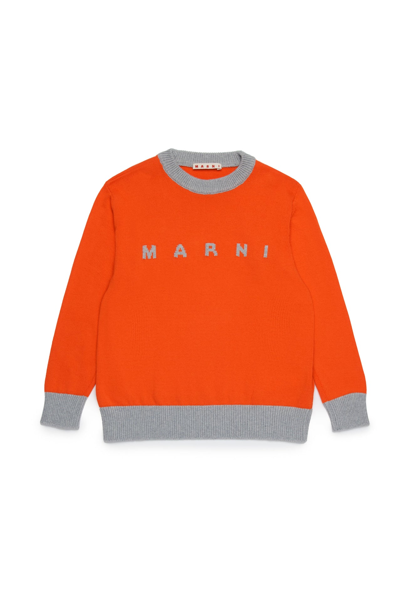 Marni Kids colour-block knitted sweatshirt - Purple