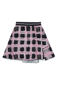 All-over check-check skirt