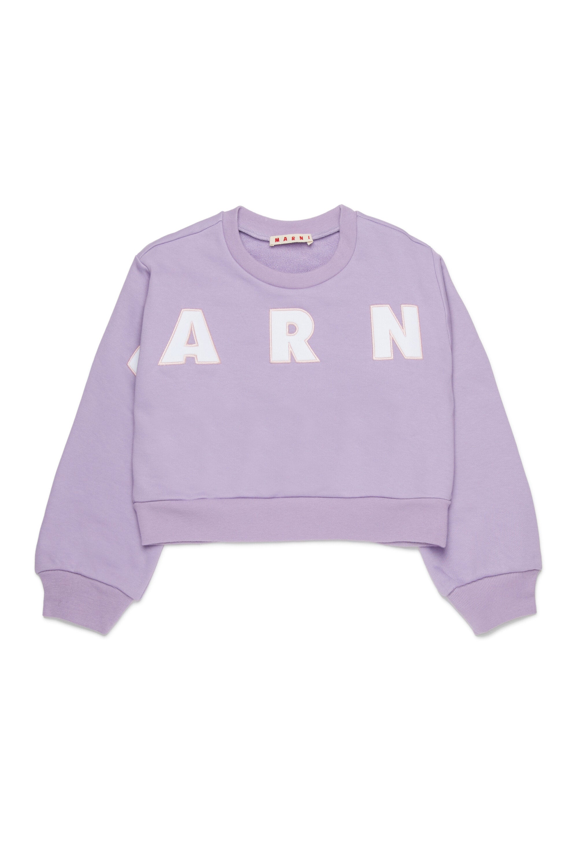 Sudadera de cuello redondo con logo MARNI Patch bordado.