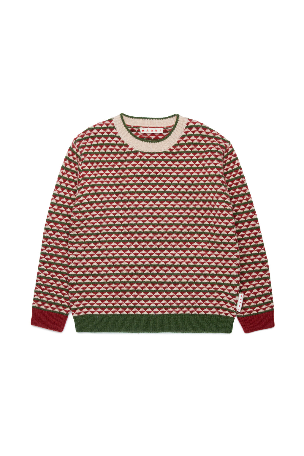 Wool-blend jacquard pullover