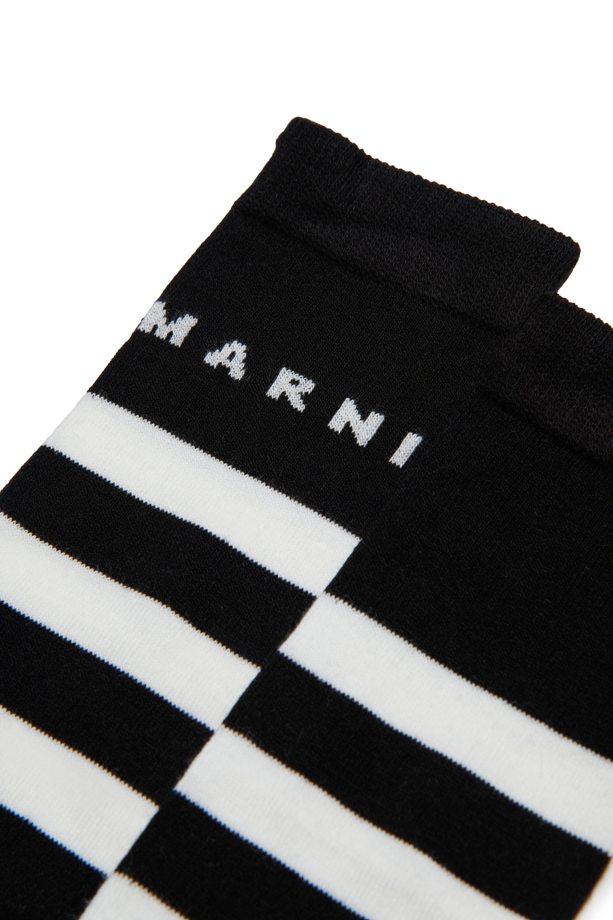 Striped cotton-blend socks