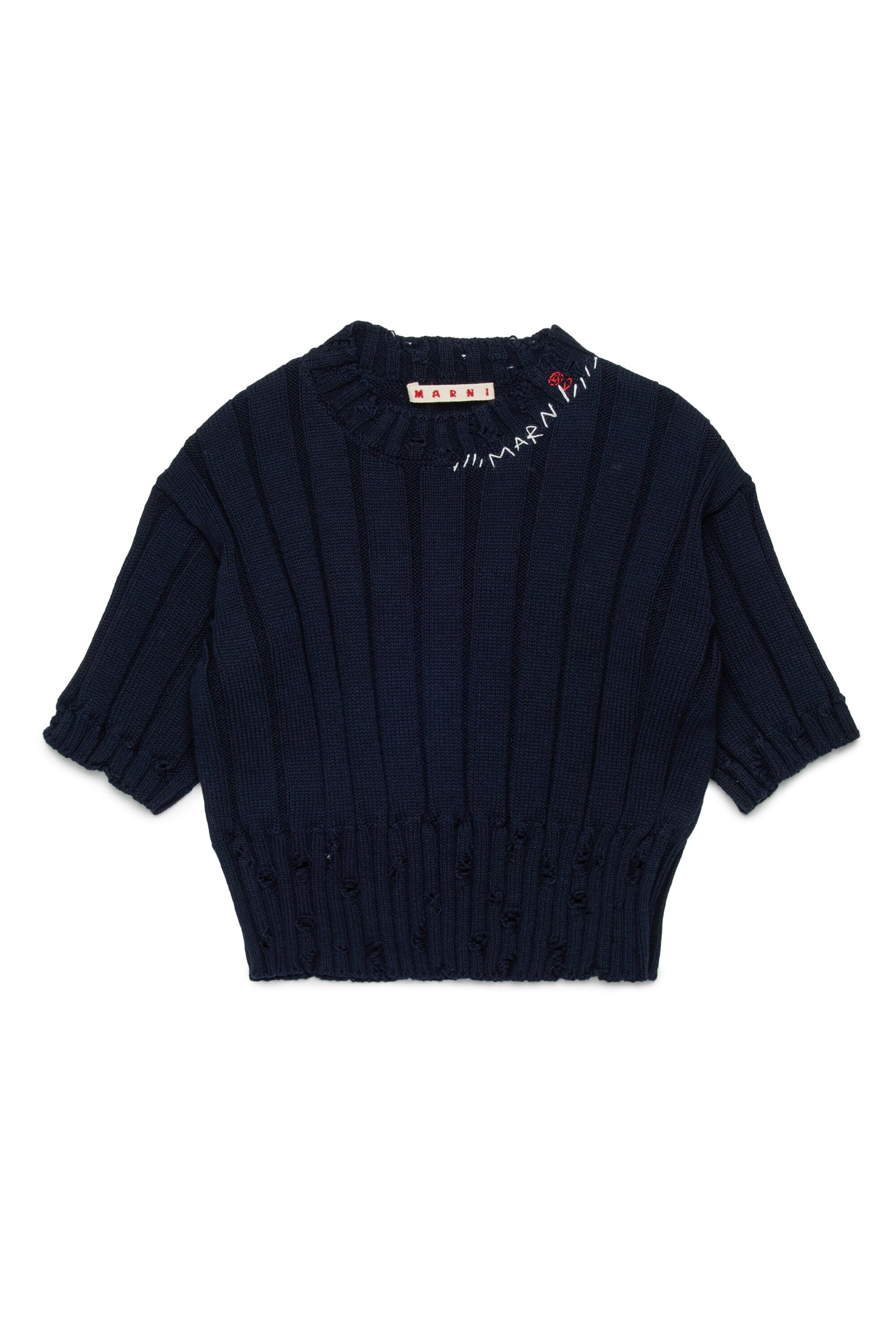 Tops de canalé con rotos