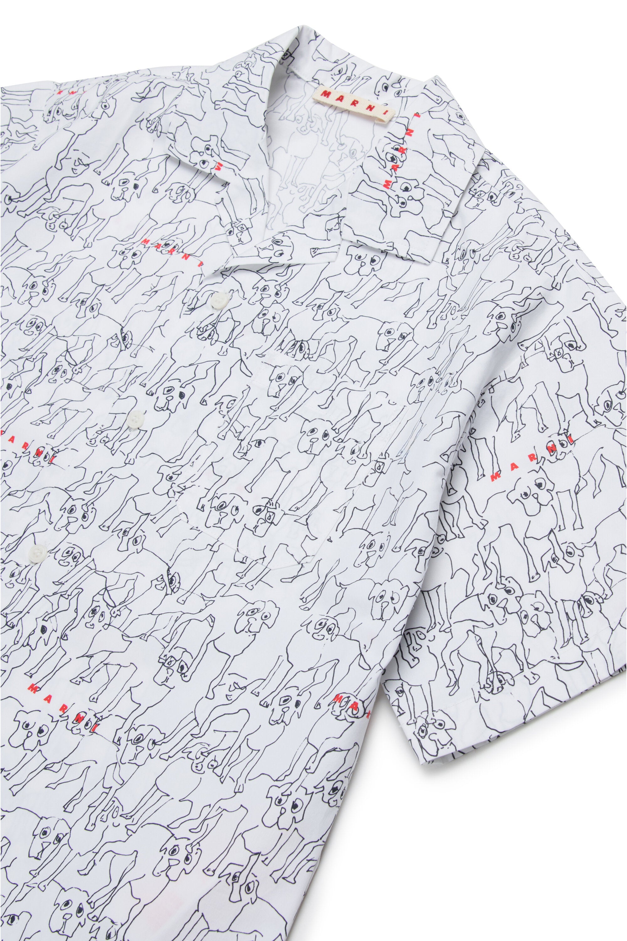 Camisa de bolos en popelín allover Joy