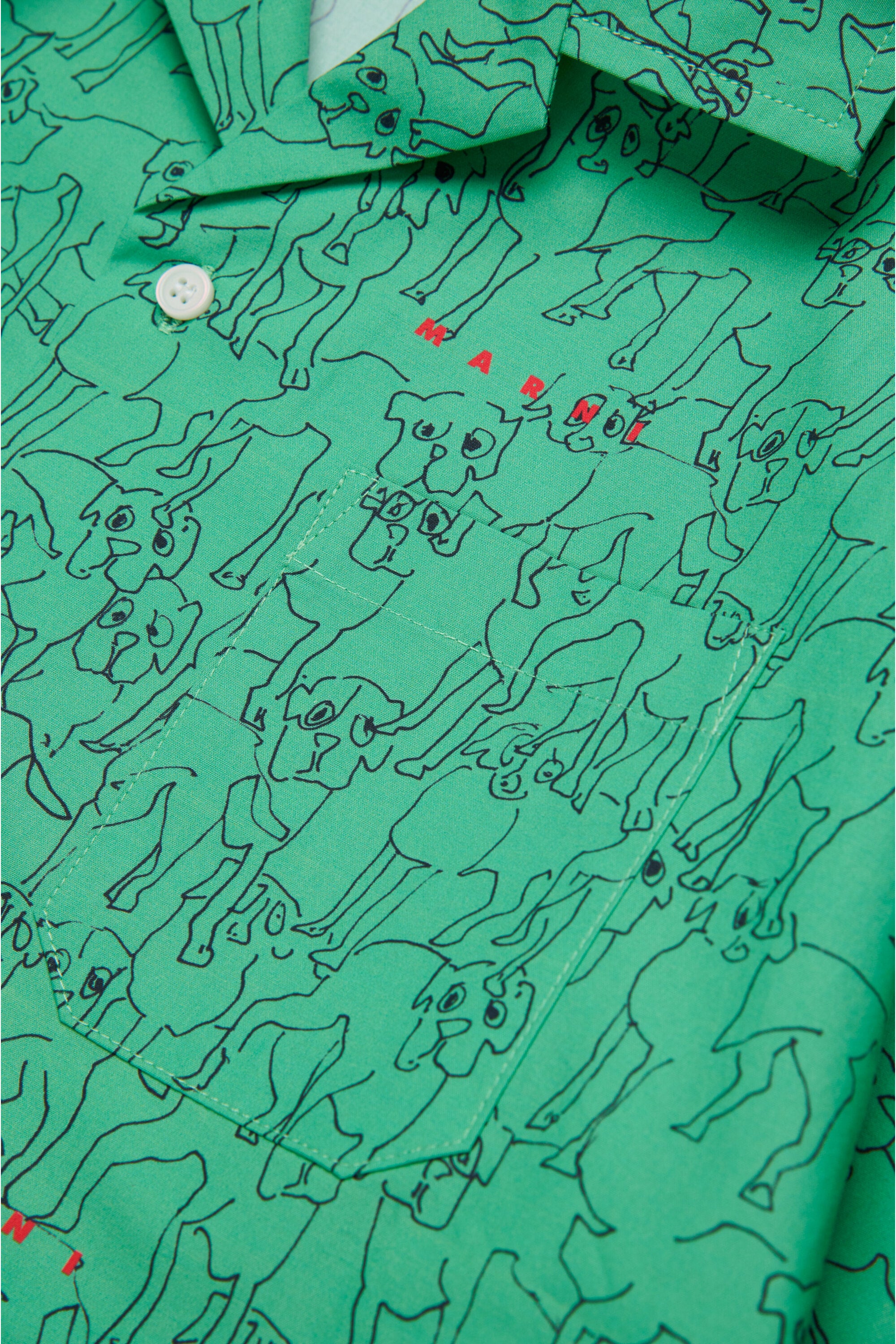 Camisa de bolos en popelín allover Joy