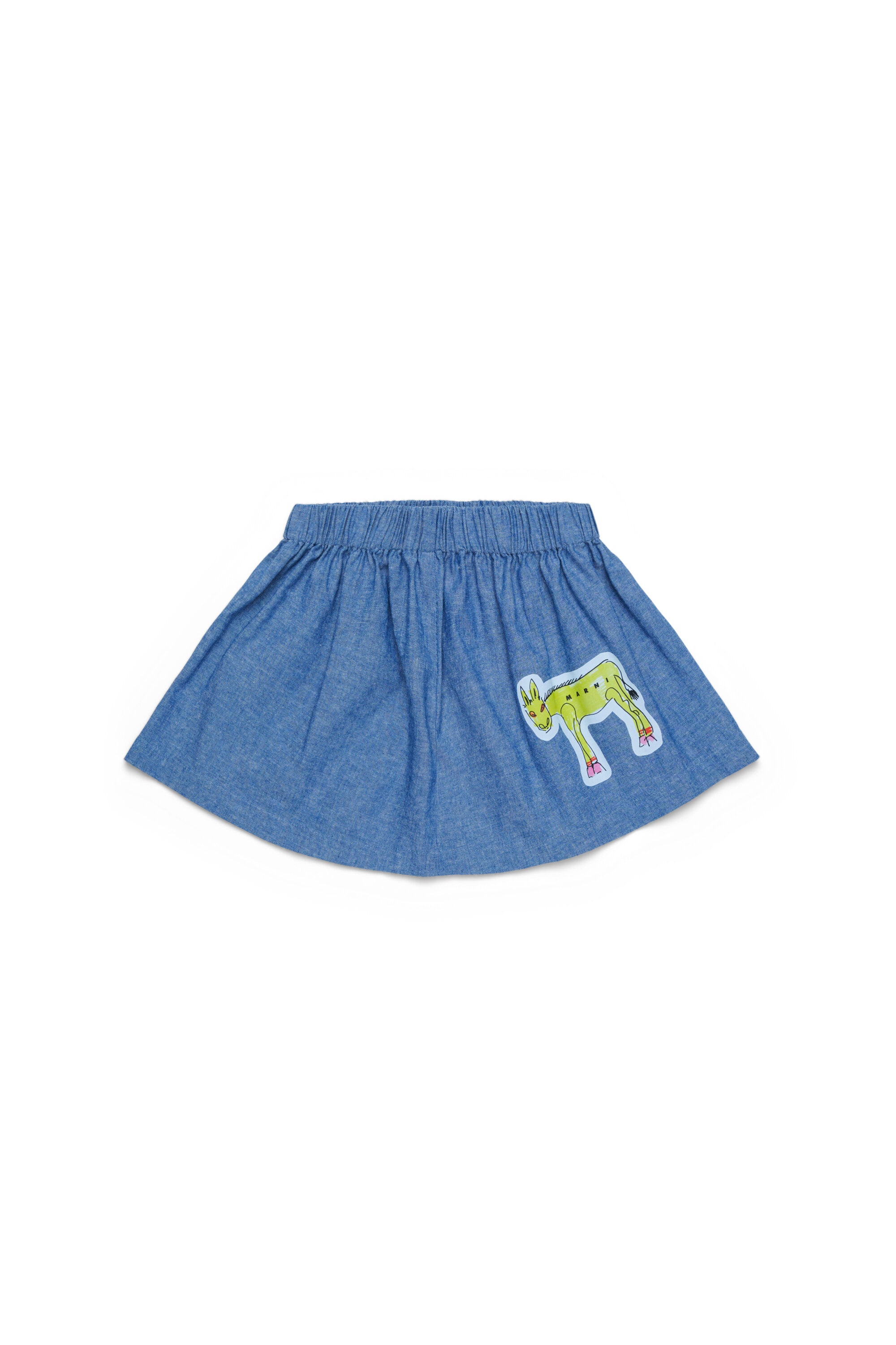 Falda de cambray estampada