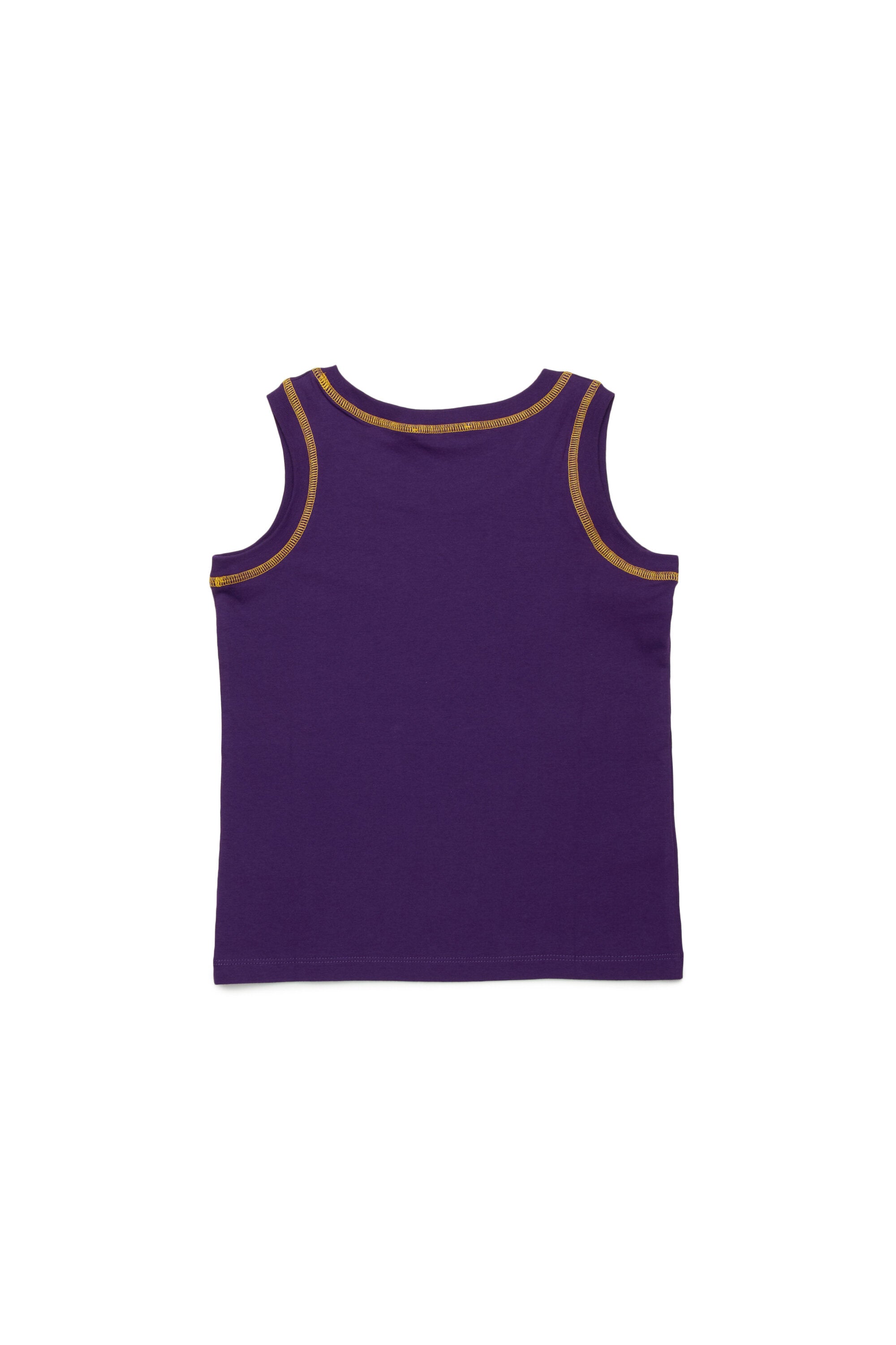 Camiseta sin mangas con costuras en contraste