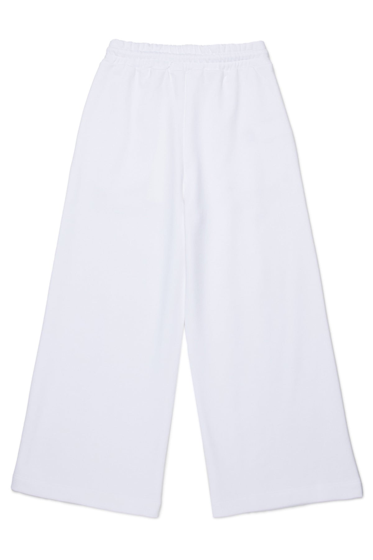 Branded fleece wide-leg pants