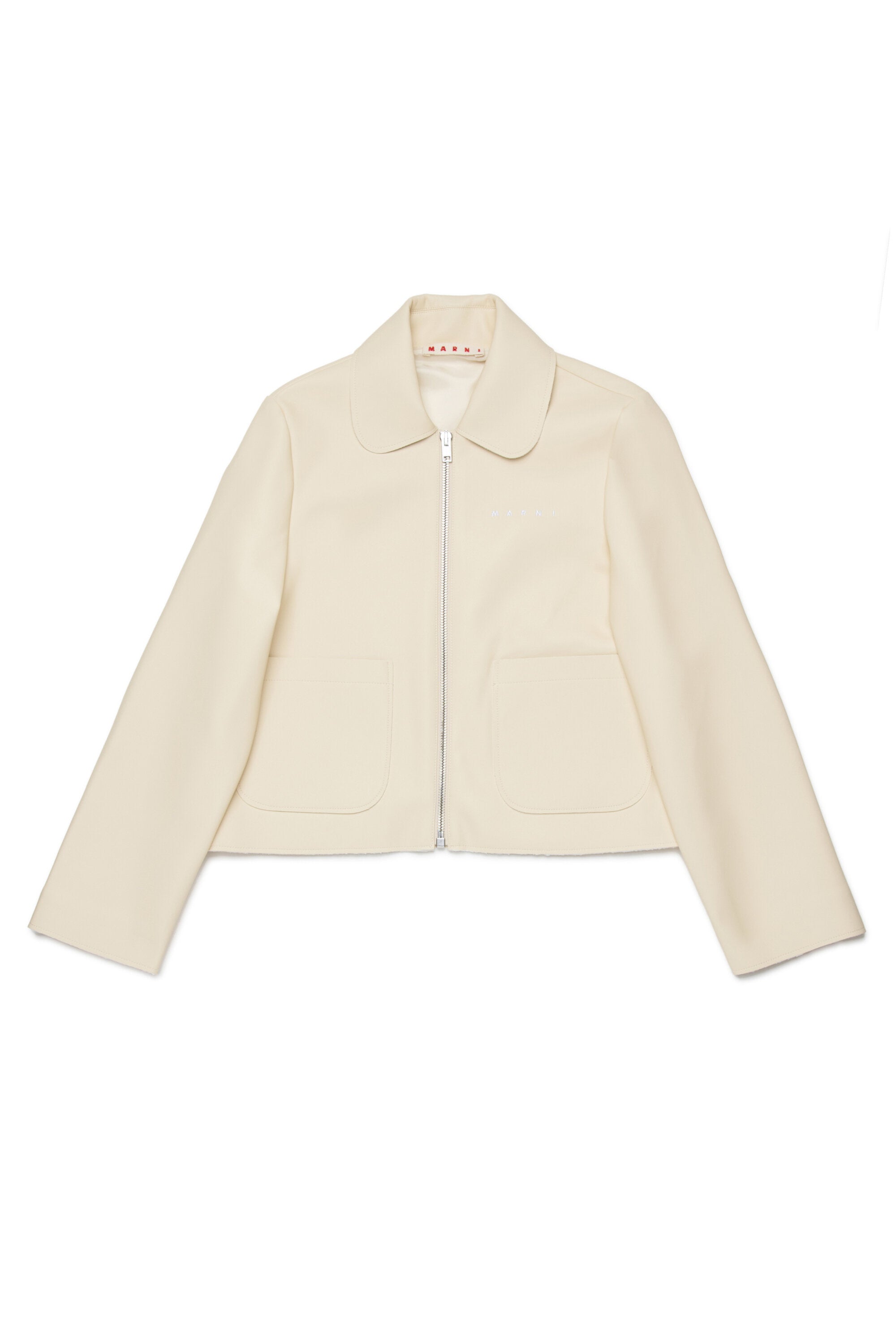 Chaqueta de tejido revestido con logotipo