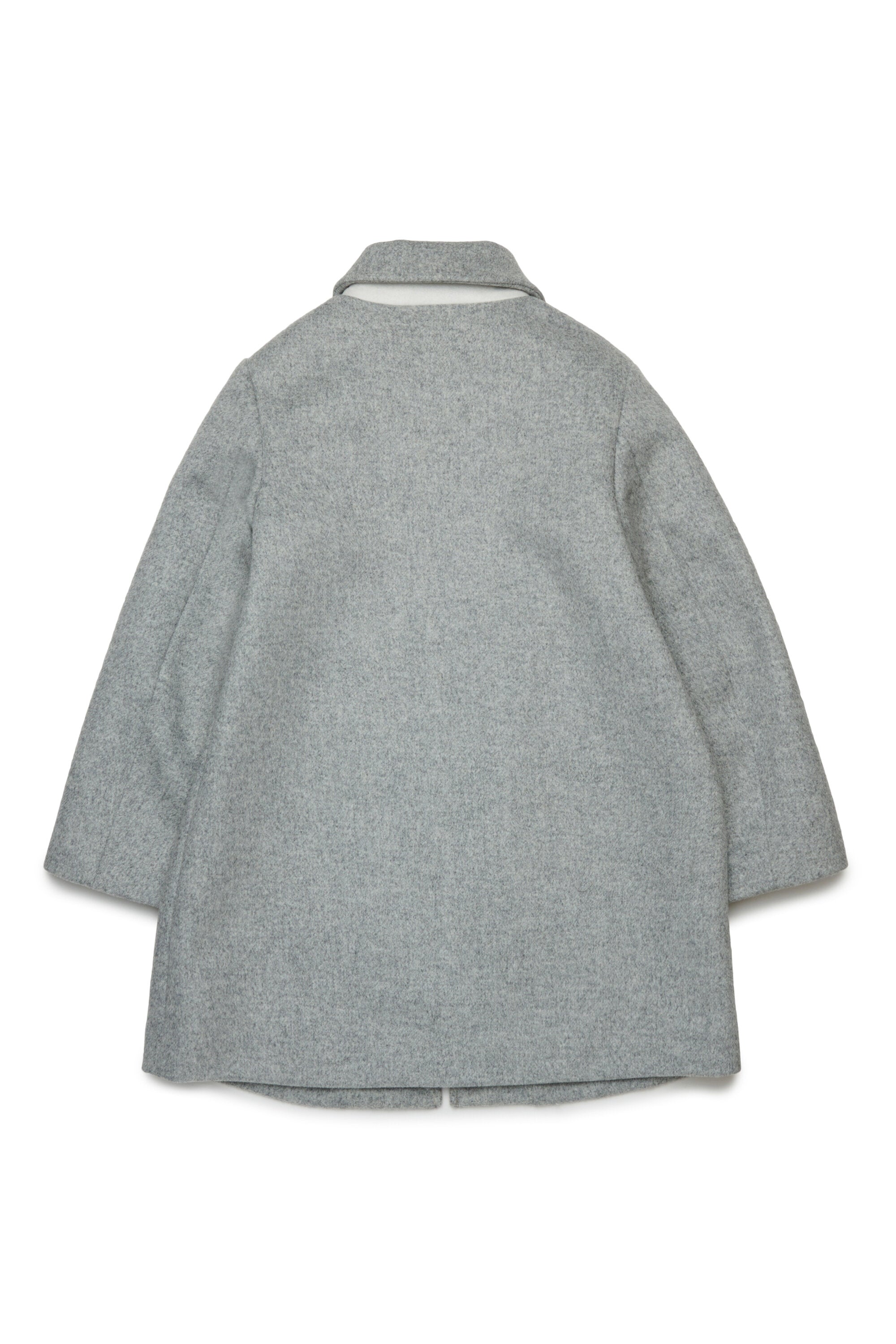 Abrigo largo de paño con logotipo