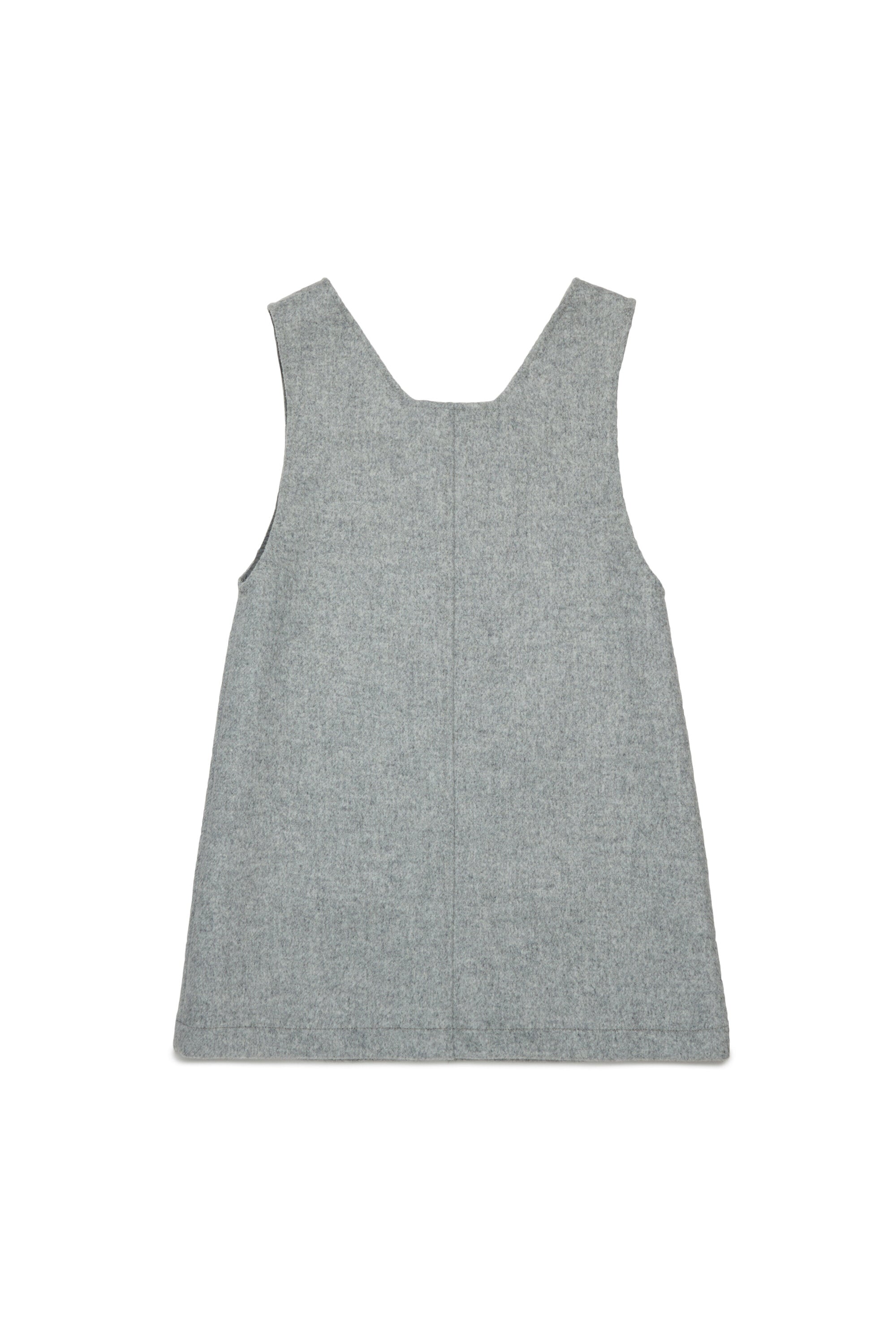 Minivestido sin mangas en tejido de mezcla de lana