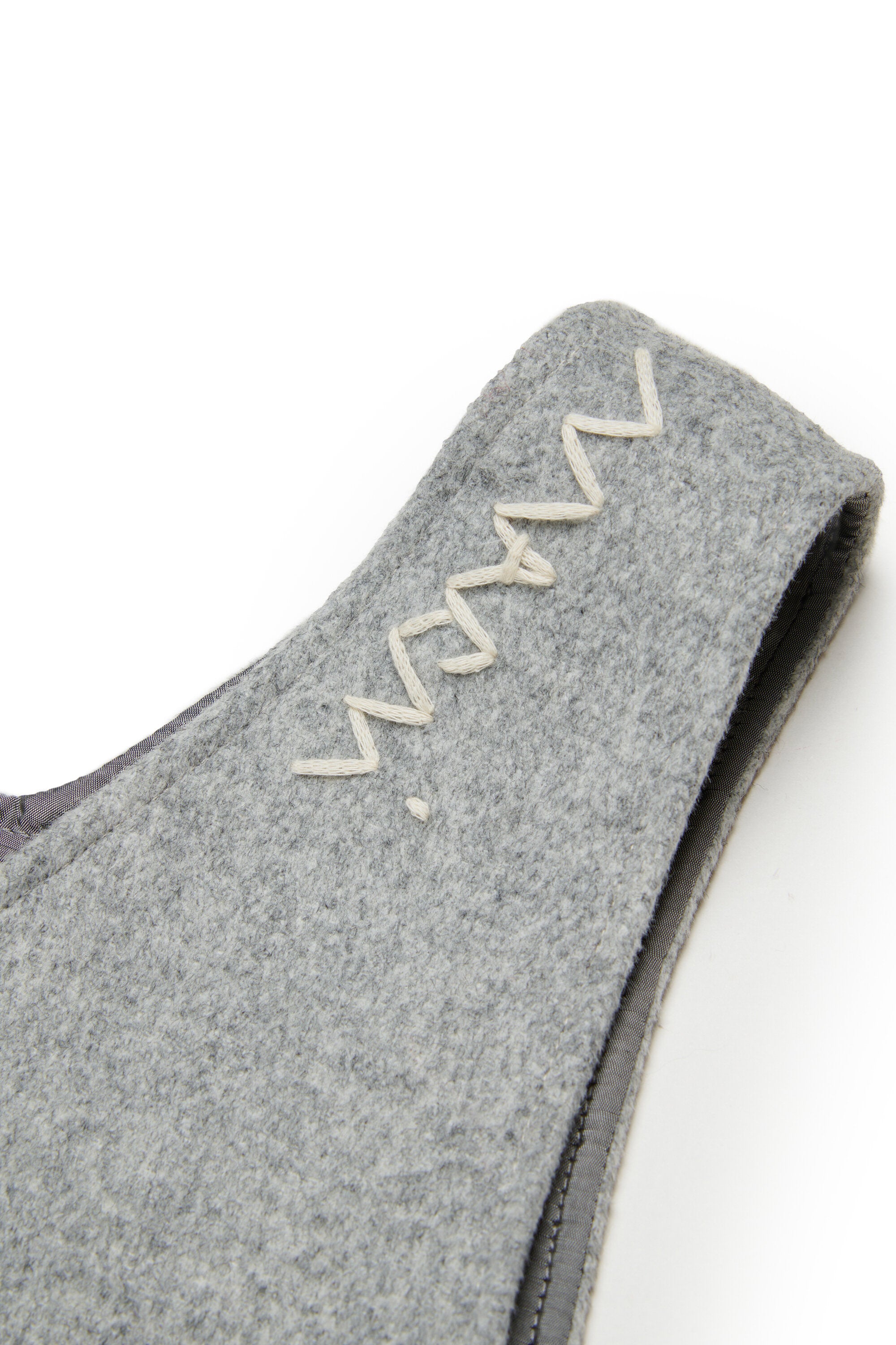 Minivestido sin mangas en tejido de mezcla de lana