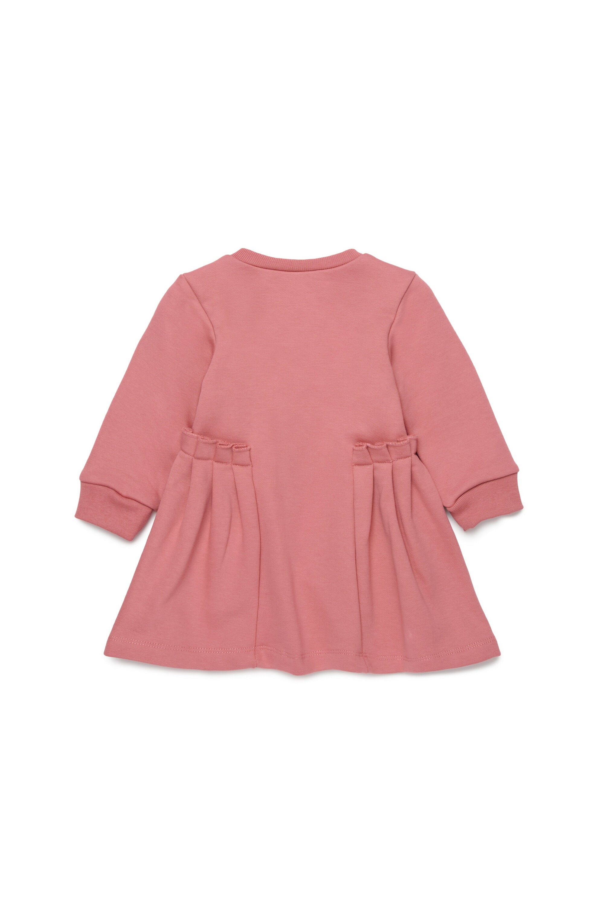 Vestido midi de felpa con volantes