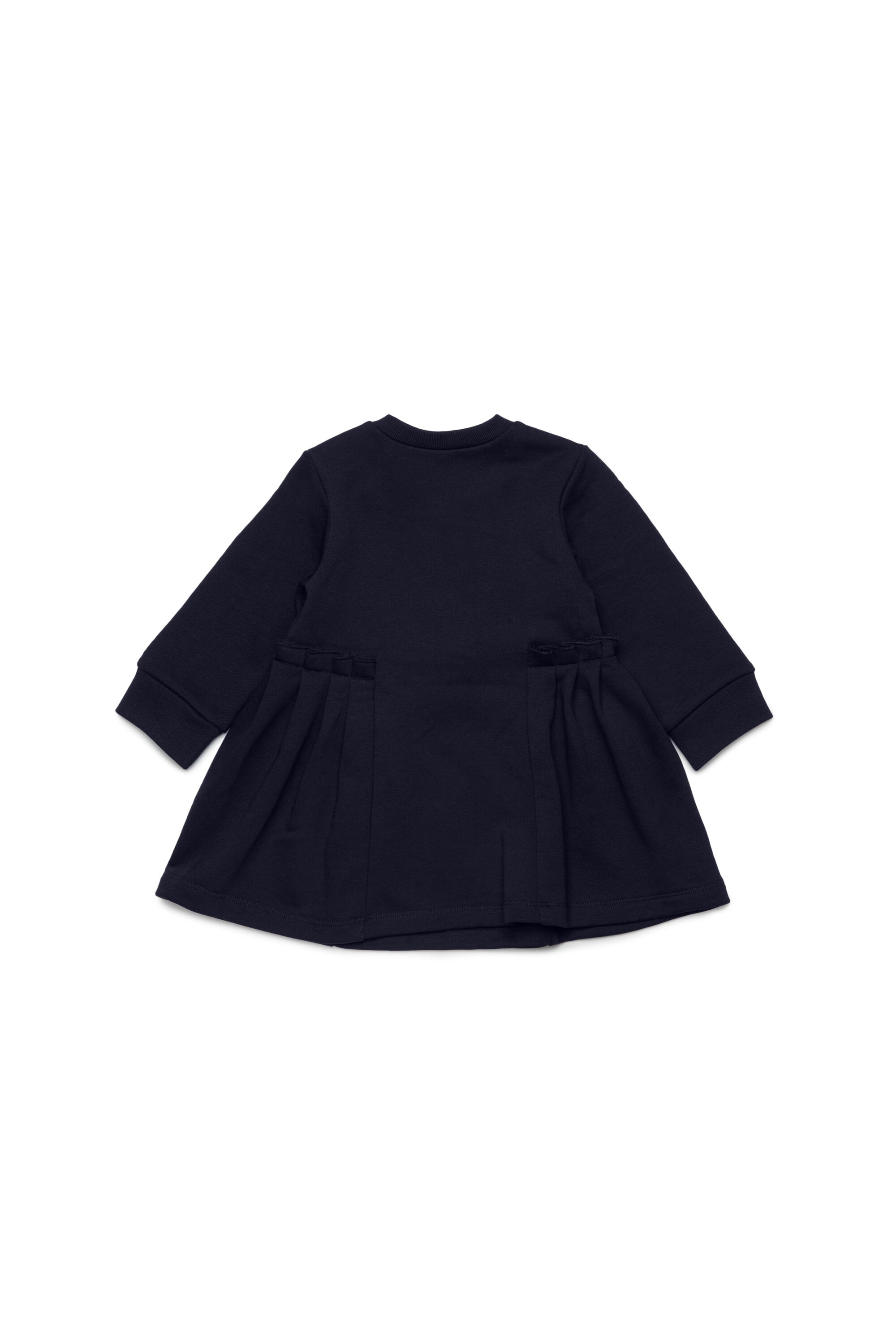 Vestido midi de felpa con volantes