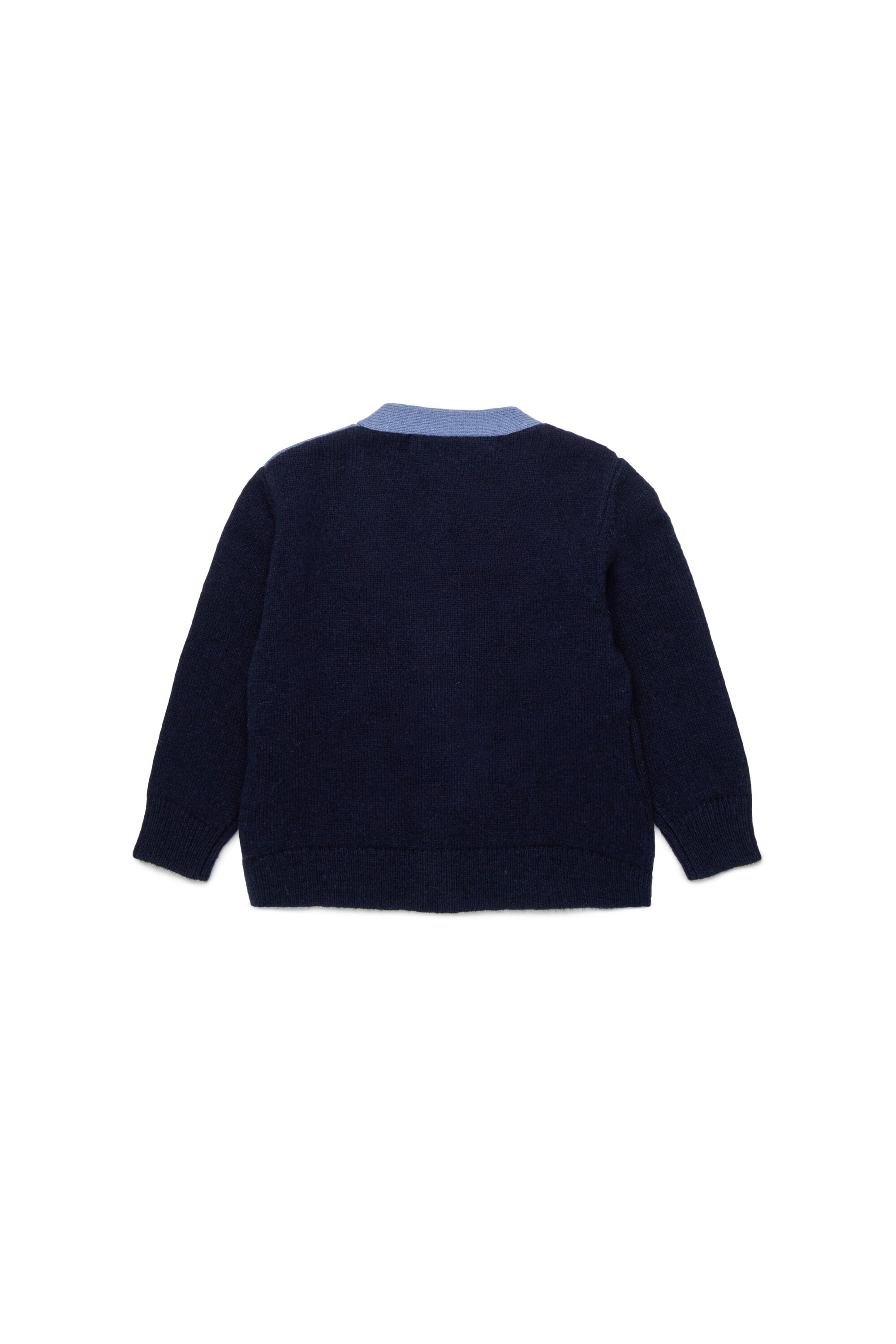 Cárdigan de mezcla de lana con bloques de color