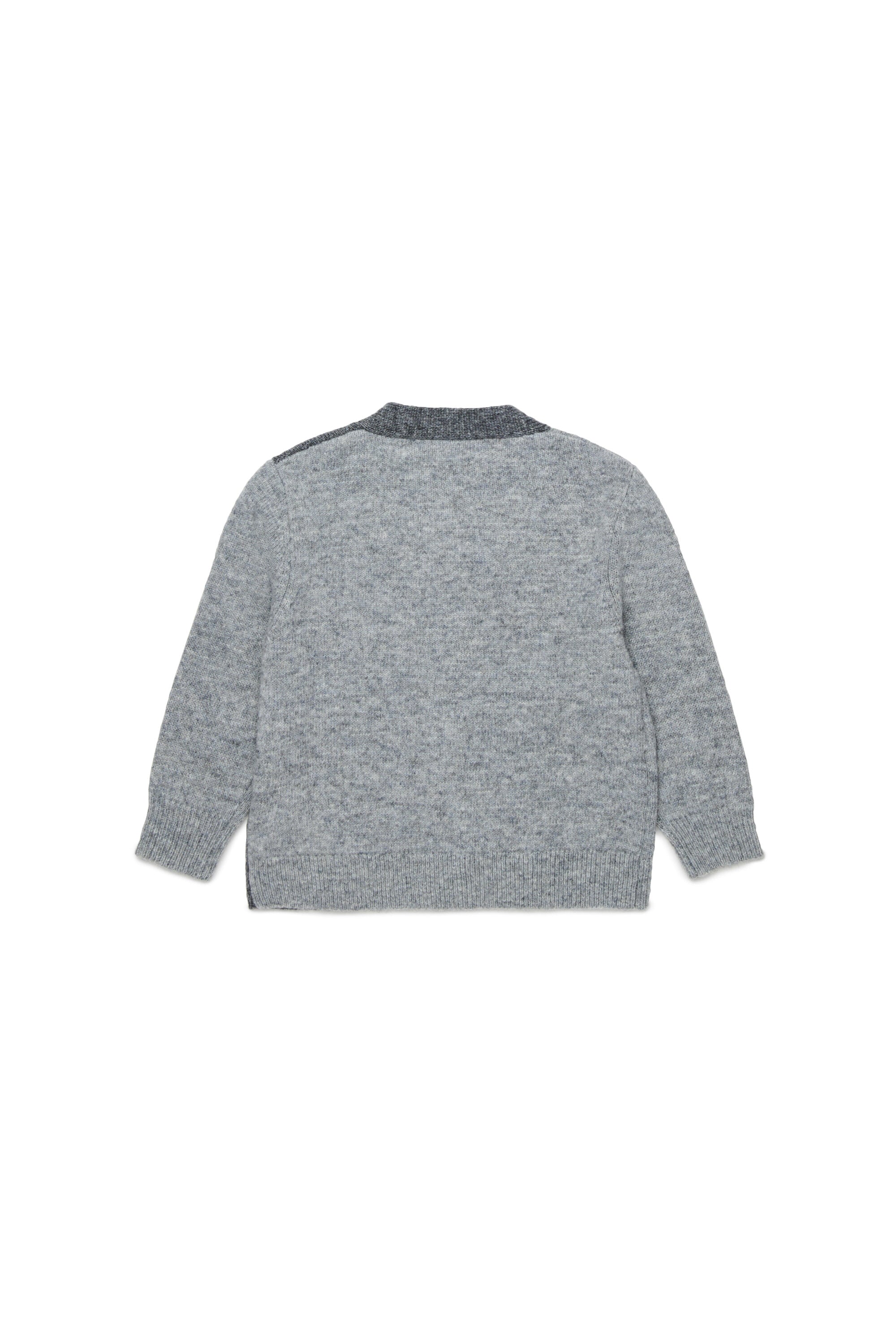 Cárdigan de mezcla de lana con bloques de color