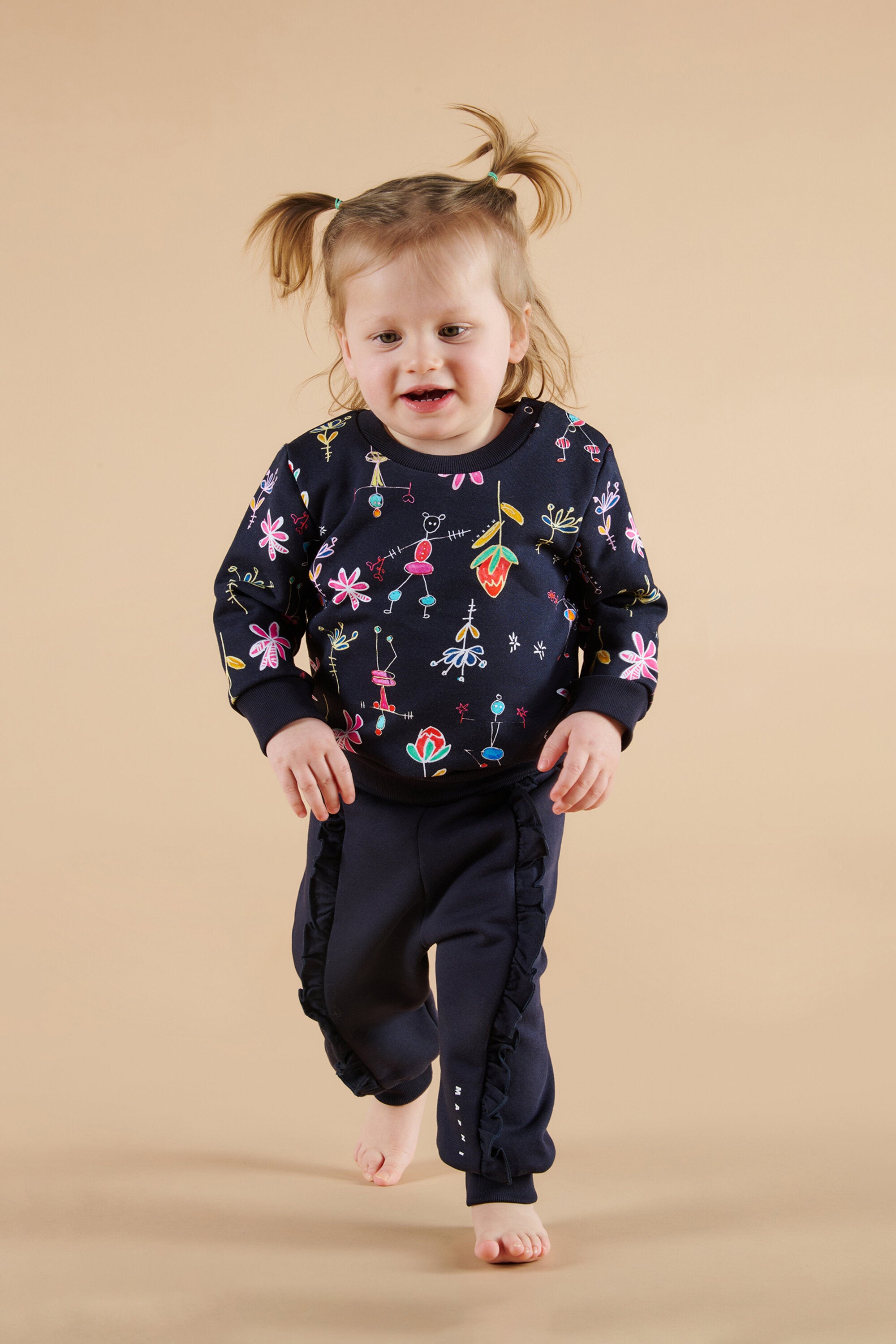 Pantalones deportivos de felpa con rouches