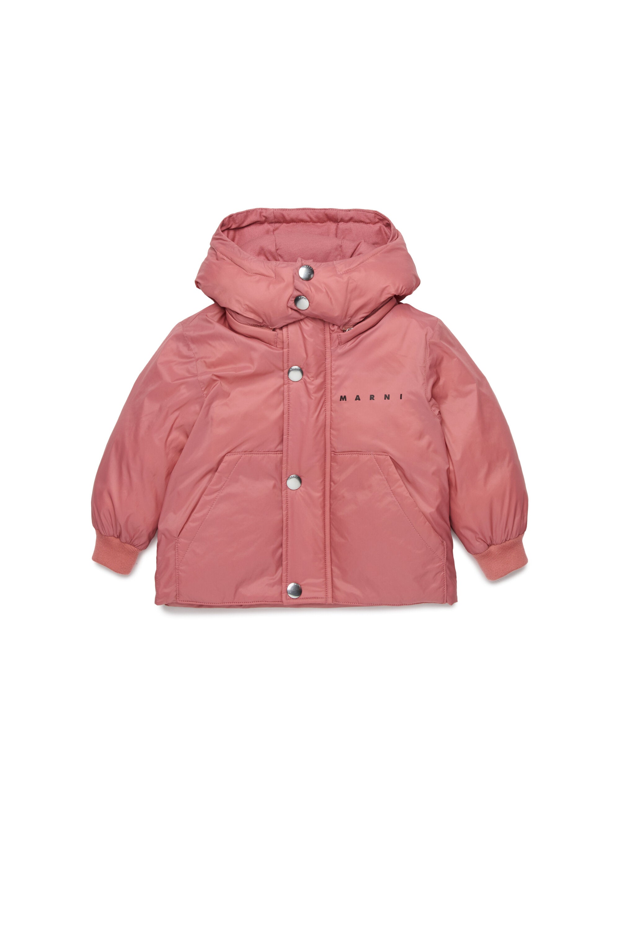 Chaqueta acolchada con capucha y logotipo